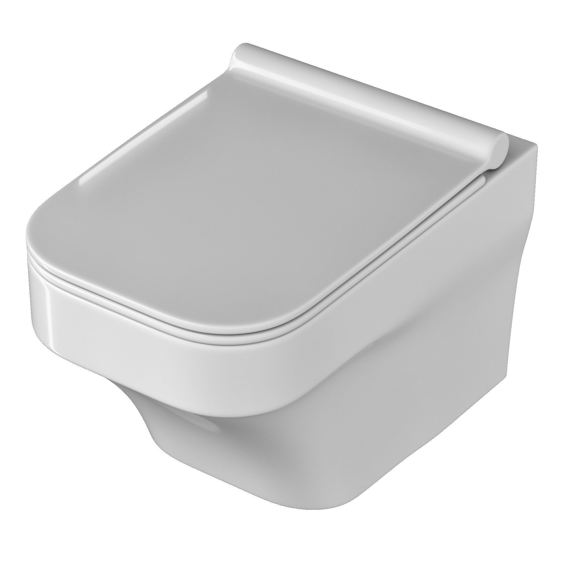 Wall Hung Water closet toilet 3D model Modeled in 3ds max 3D model_3