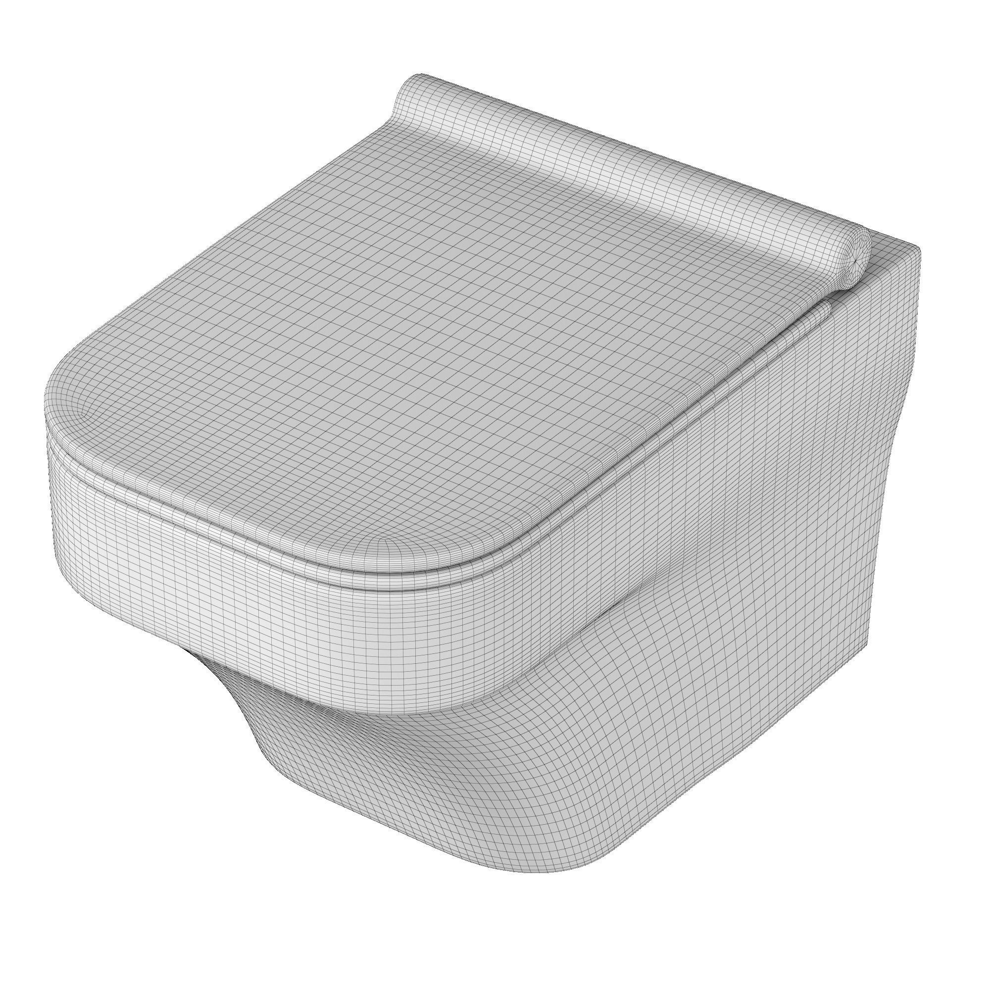 Wall Hung Water closet toilet 3D model Modeled in 3ds max 3D model_9