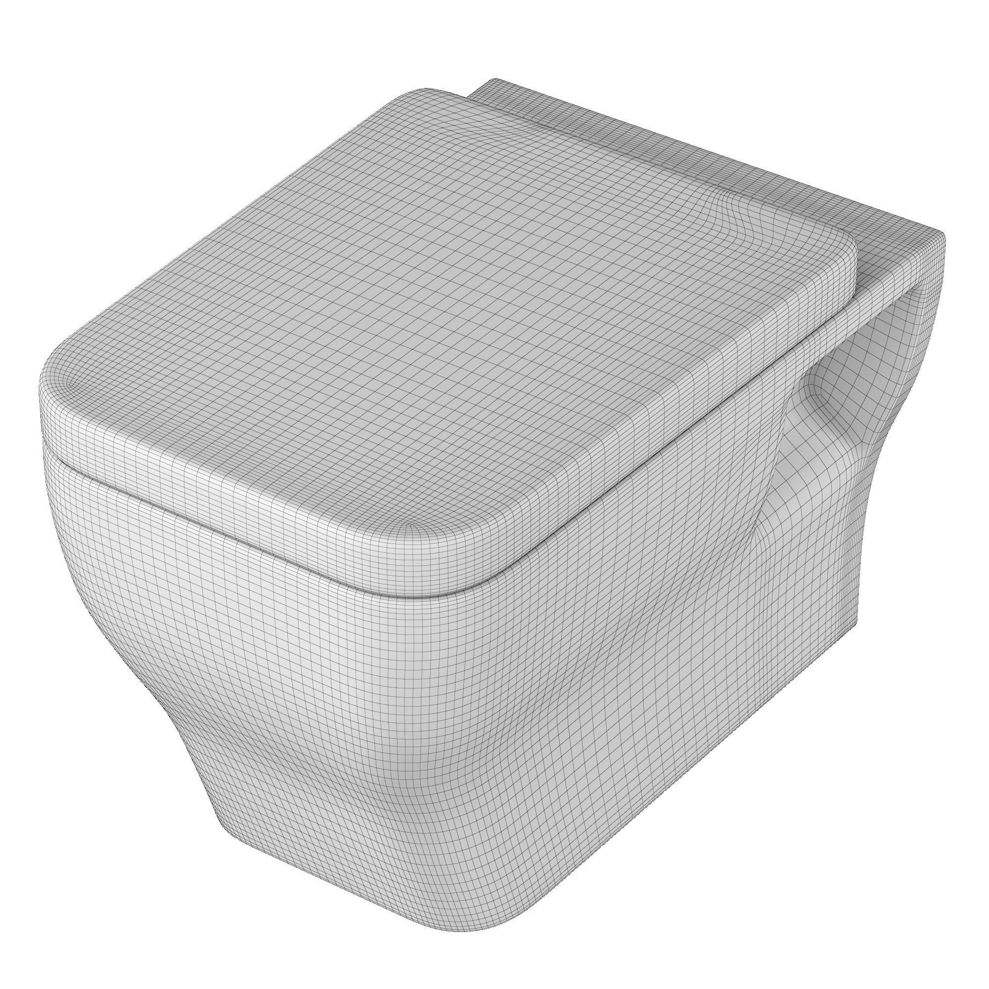 Wall Hung Water closet toilet 3D model Modeled in 3ds max  3D model_9