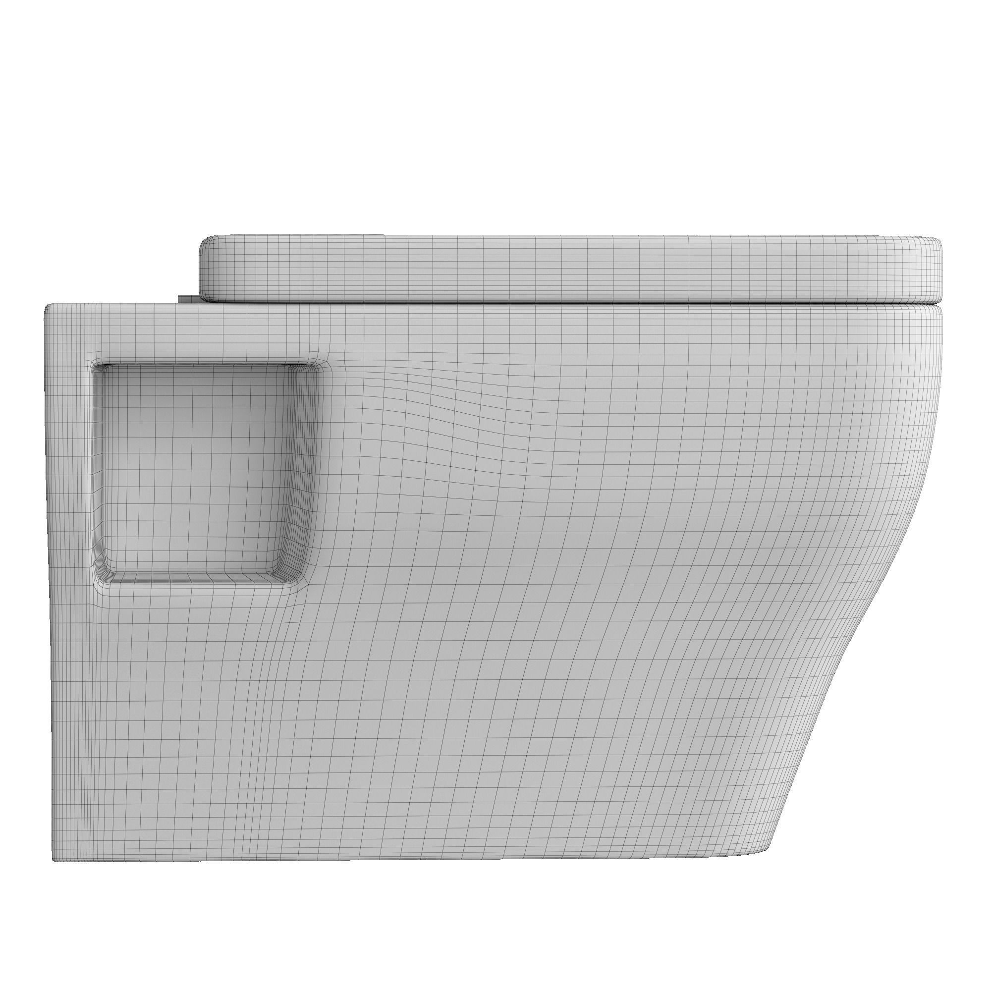 Wall Hung Water closet toilet 3D model Modeled in 3ds max  3D model_7