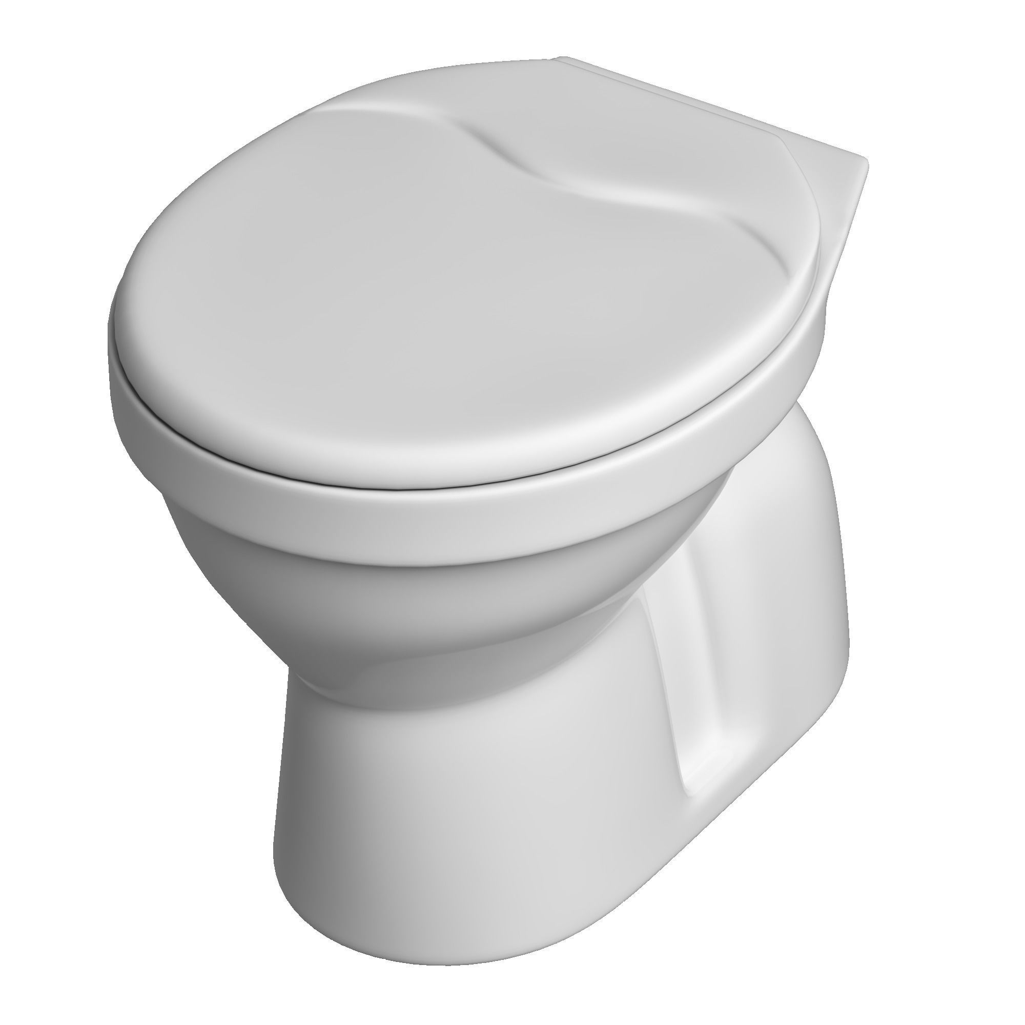 Floor Mount oval shape EWC toilet 3D model Modeled in 3ds max 3D model_3
