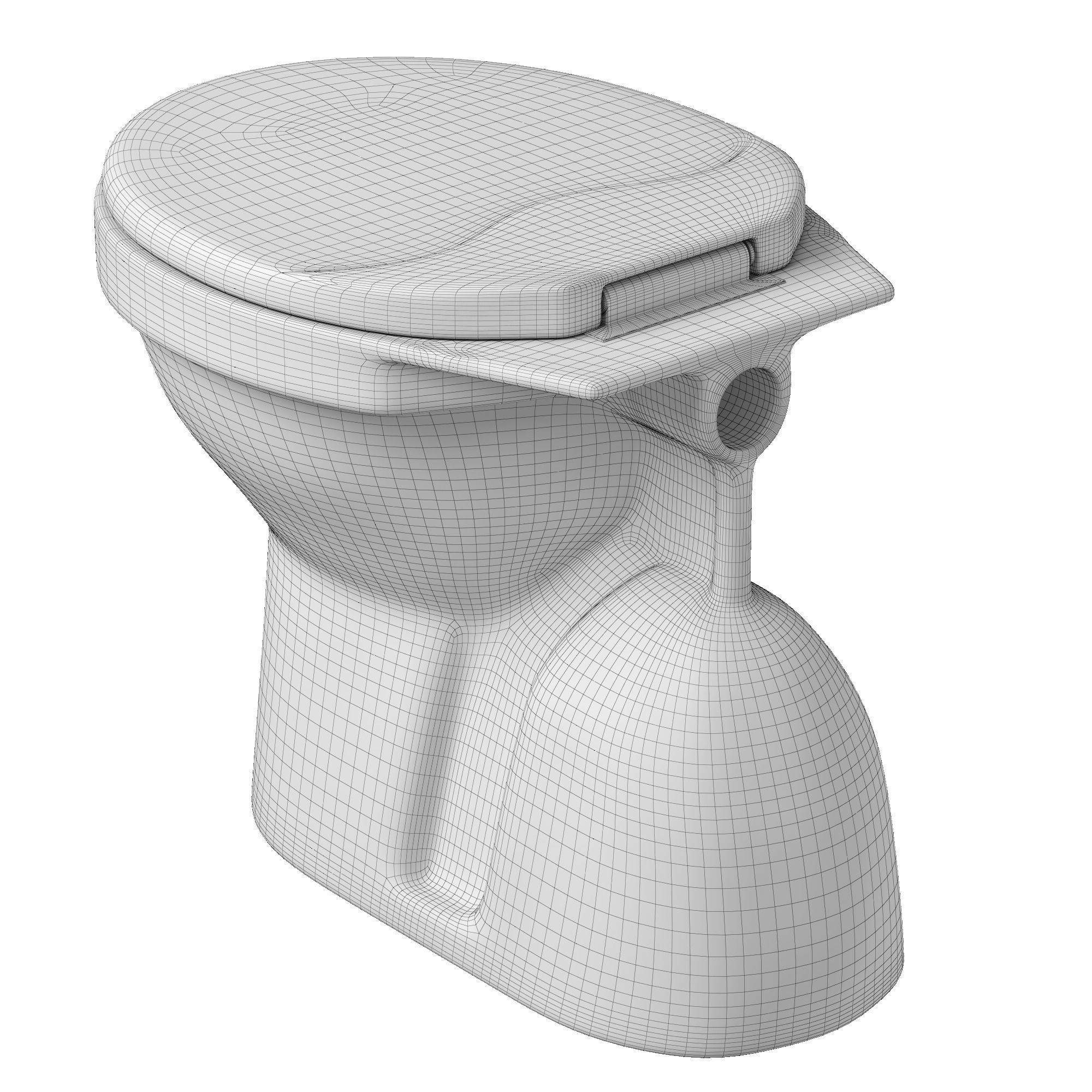 Floor Mount oval shape EWC toilet 3D model Modeled in 3ds max 3D model_13