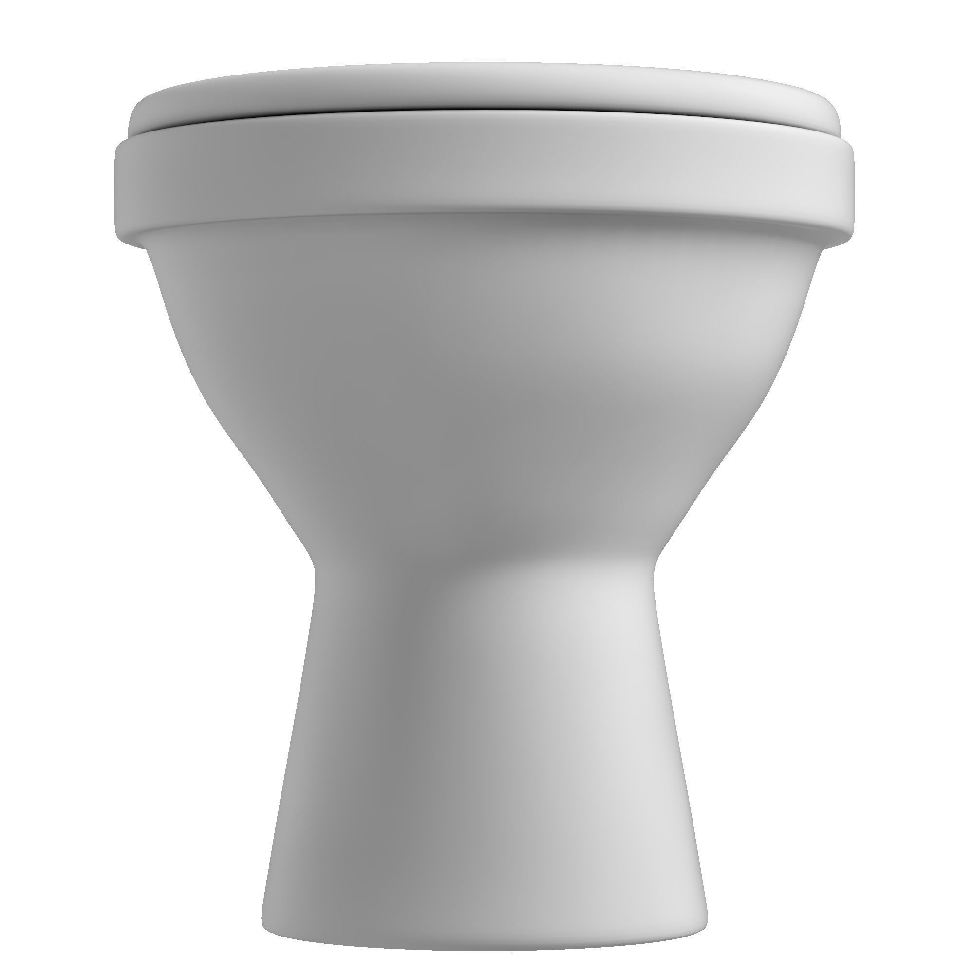 Floor Mount oval shape EWC toilet 3D model Modeled in 3ds max 3D model_5