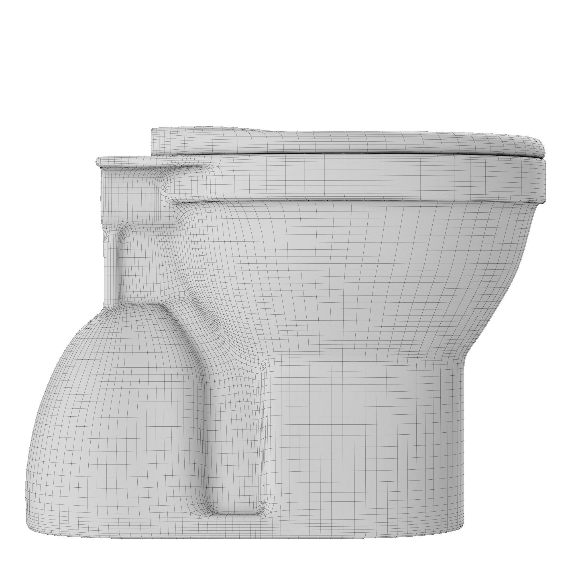 Floor Mount oval shape EWC toilet 3D model Modeled in 3ds max 3D model_8
