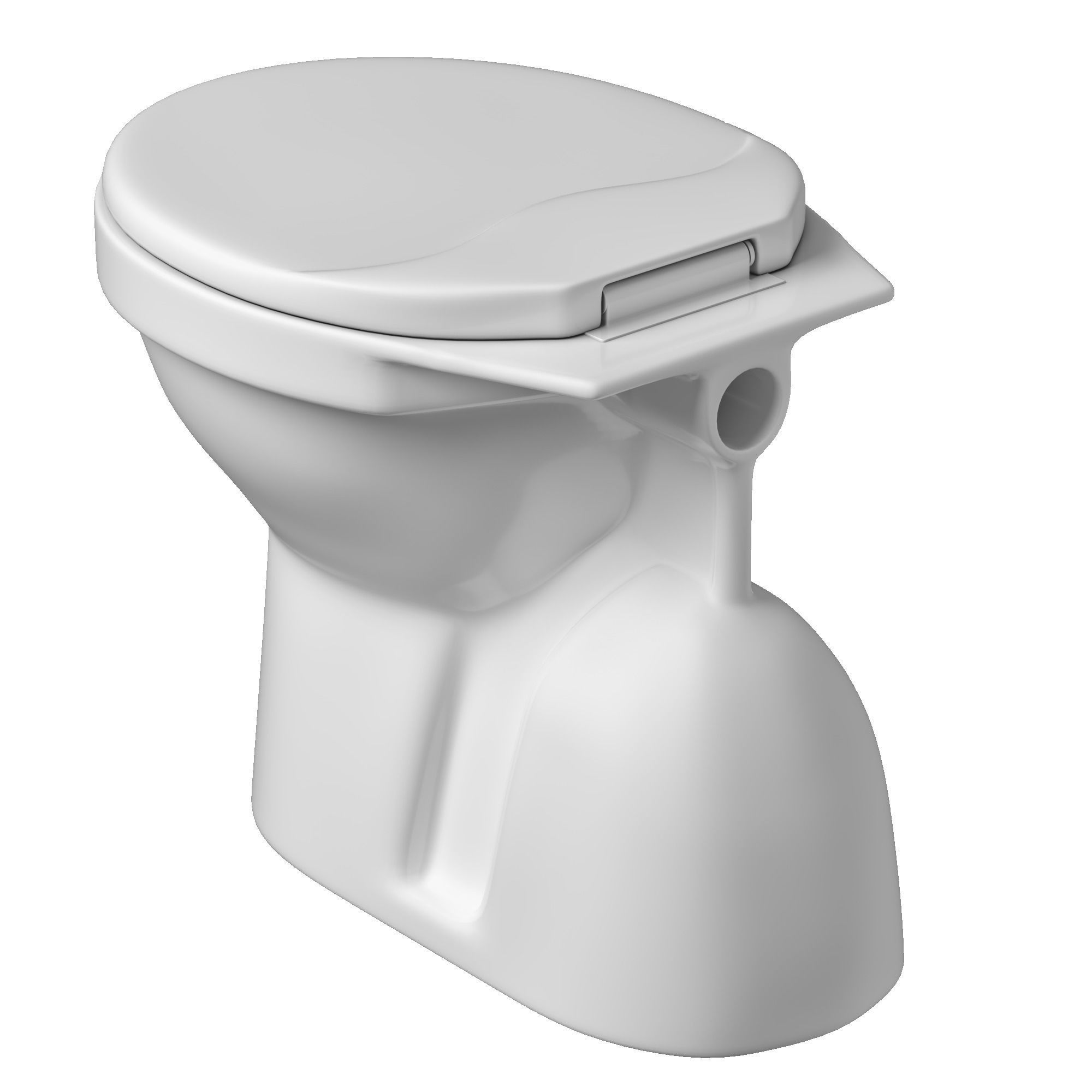 Floor Mount oval shape EWC toilet 3D model Modeled in 3ds max 3D model_6