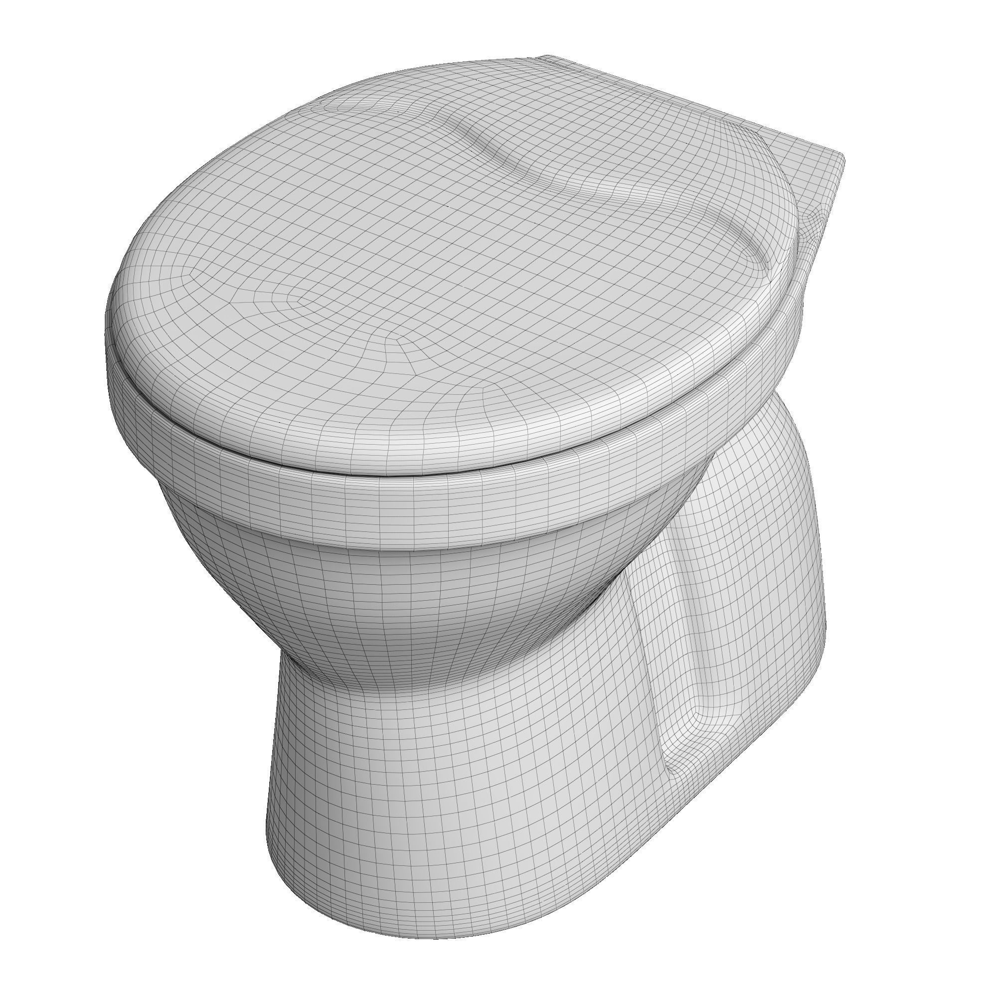 Floor Mount oval shape EWC toilet 3D model Modeled in 3ds max 3D model_10
