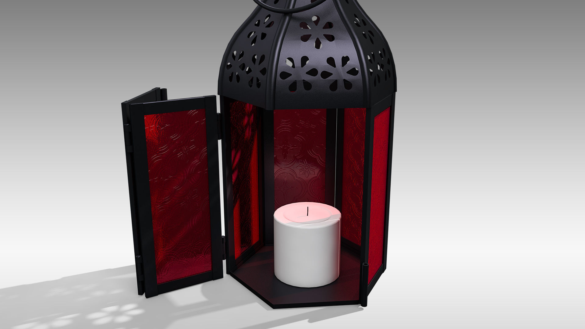 Moroccan Lantern 02 Low-poly 3D model_14
