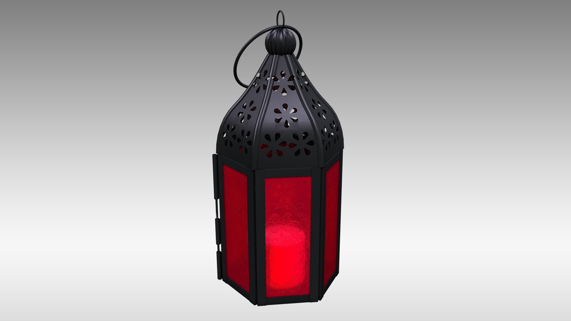 Moroccan Lantern 02 Low-poly 3D model_3