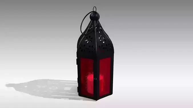 Moroccan Lantern 02 Low-poly 3D model