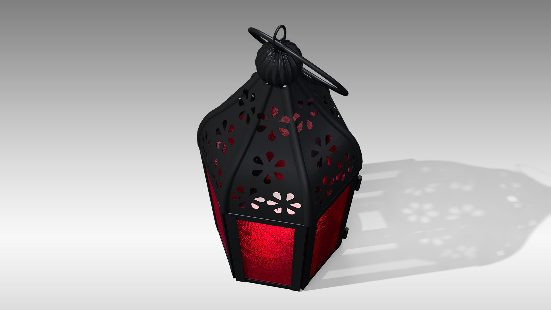 Moroccan Lantern 02 Low-poly 3D model_4