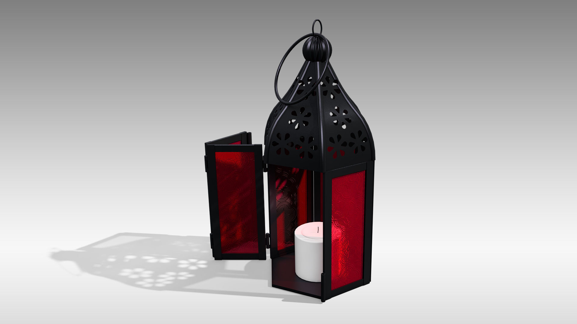 Moroccan Lantern 02 Low-poly 3D model_1