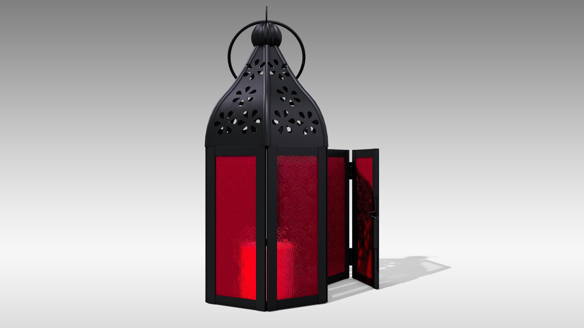 Moroccan Lantern 02 Low-poly 3D model_7