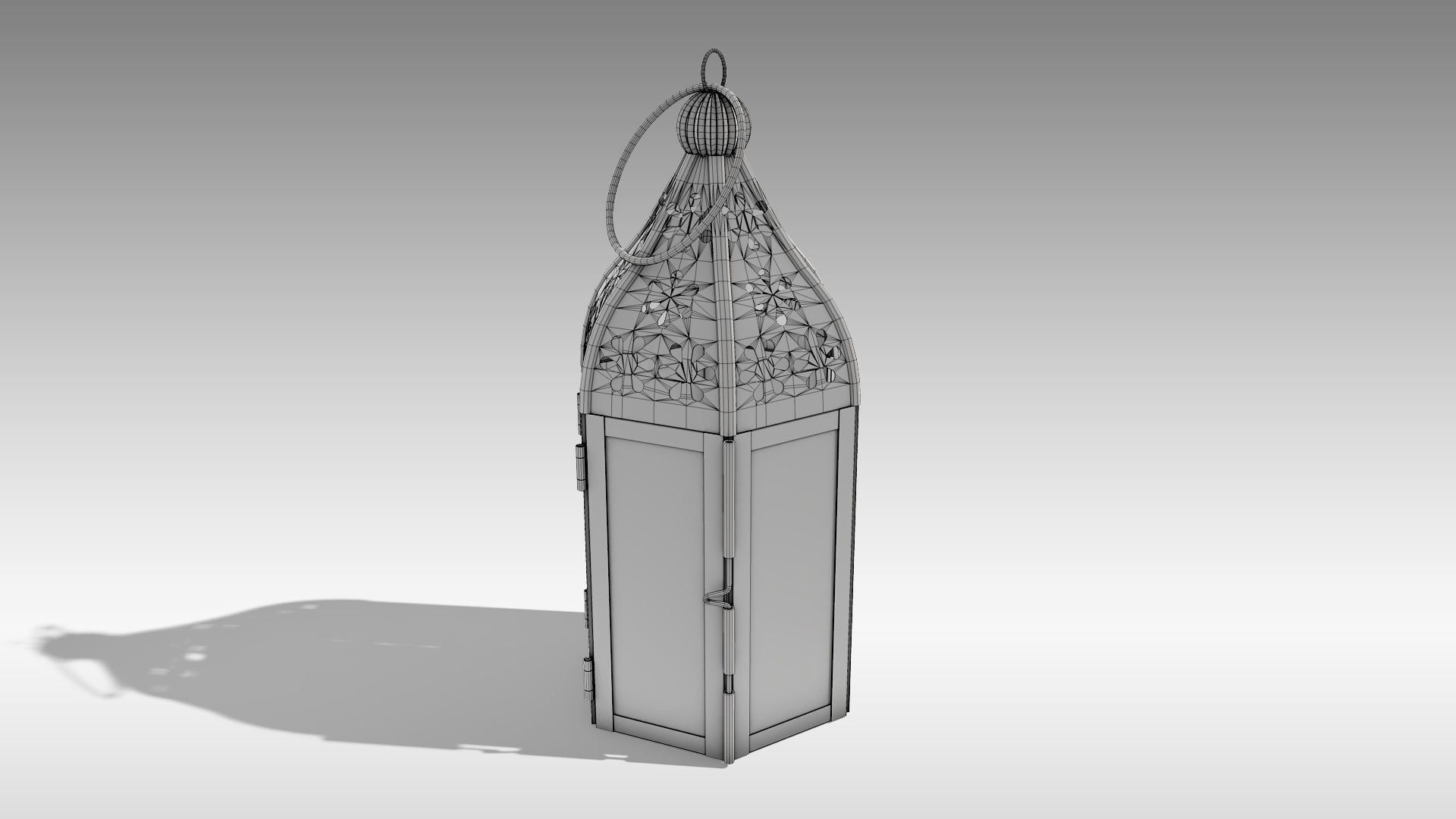Moroccan Lantern 02 Low-poly 3D model_16