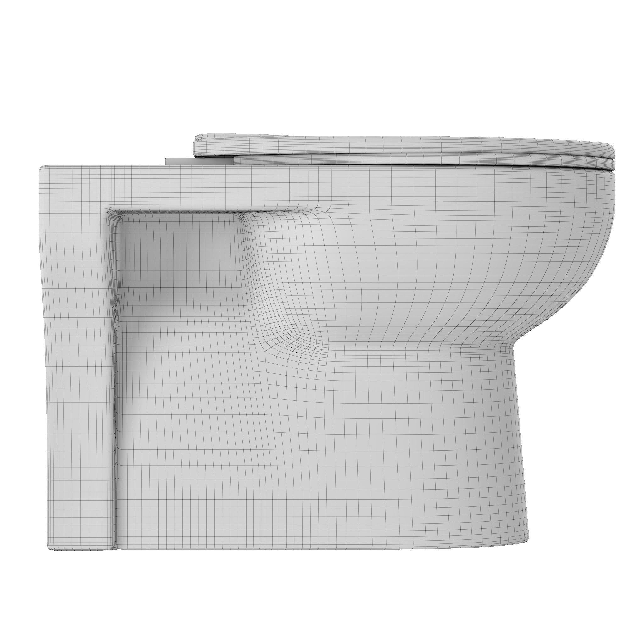 Floor Mount oval shape EWC toilet 3D model Modeled in 3ds max 3D model_7
