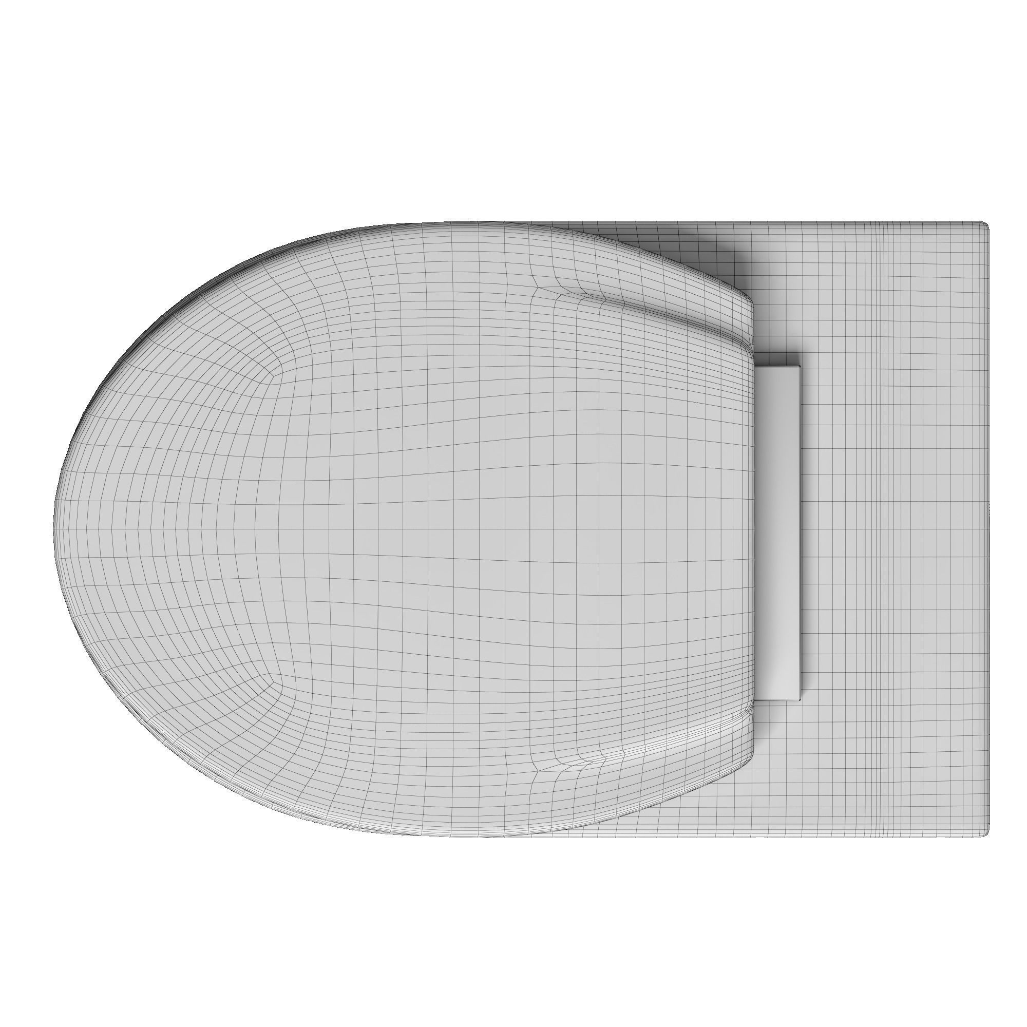 Floor Mount oval shape EWC toilet 3D model Modeled in 3ds max 3D model_8