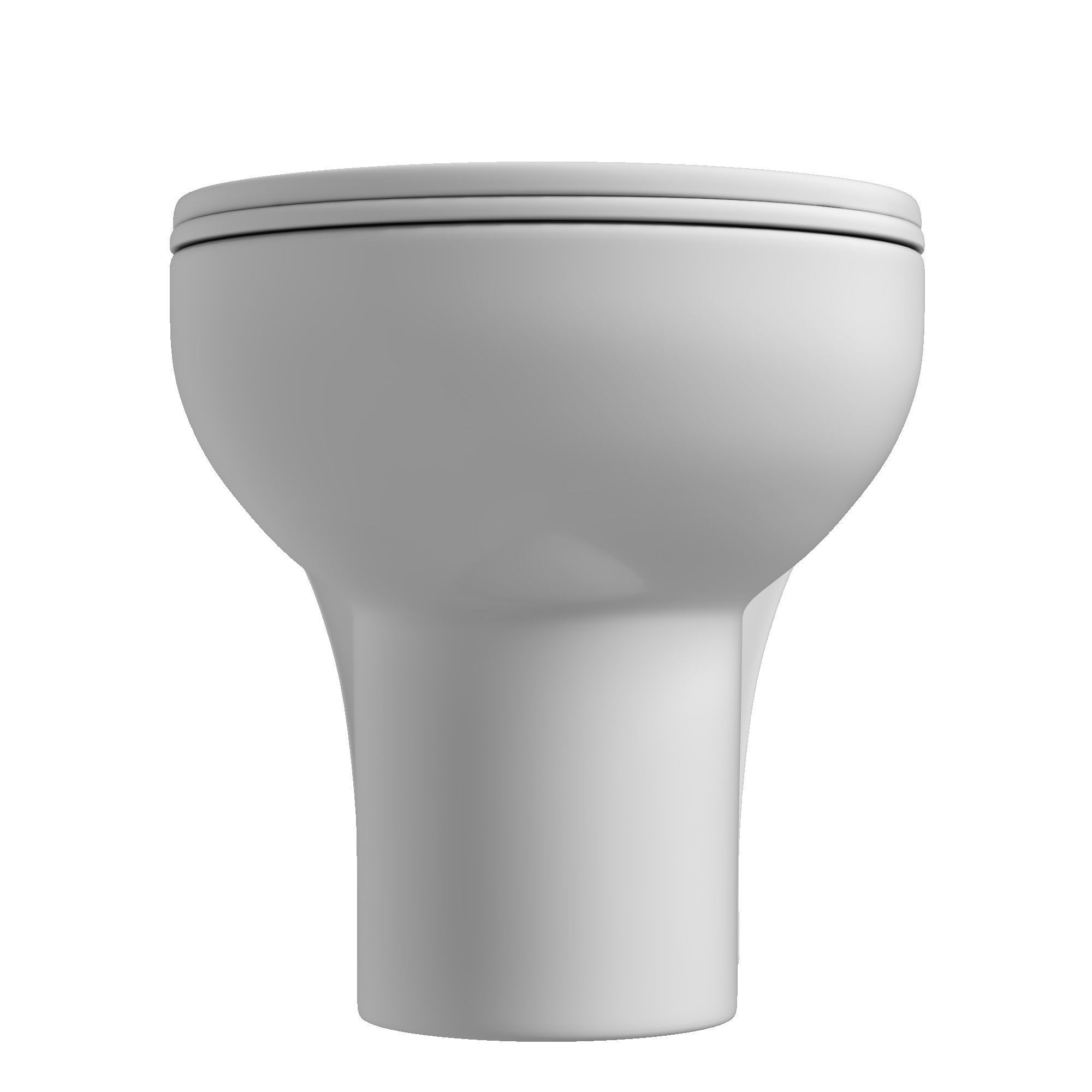 Floor Mount oval shape EWC toilet 3D model Modeled in 3ds max 3D model_5