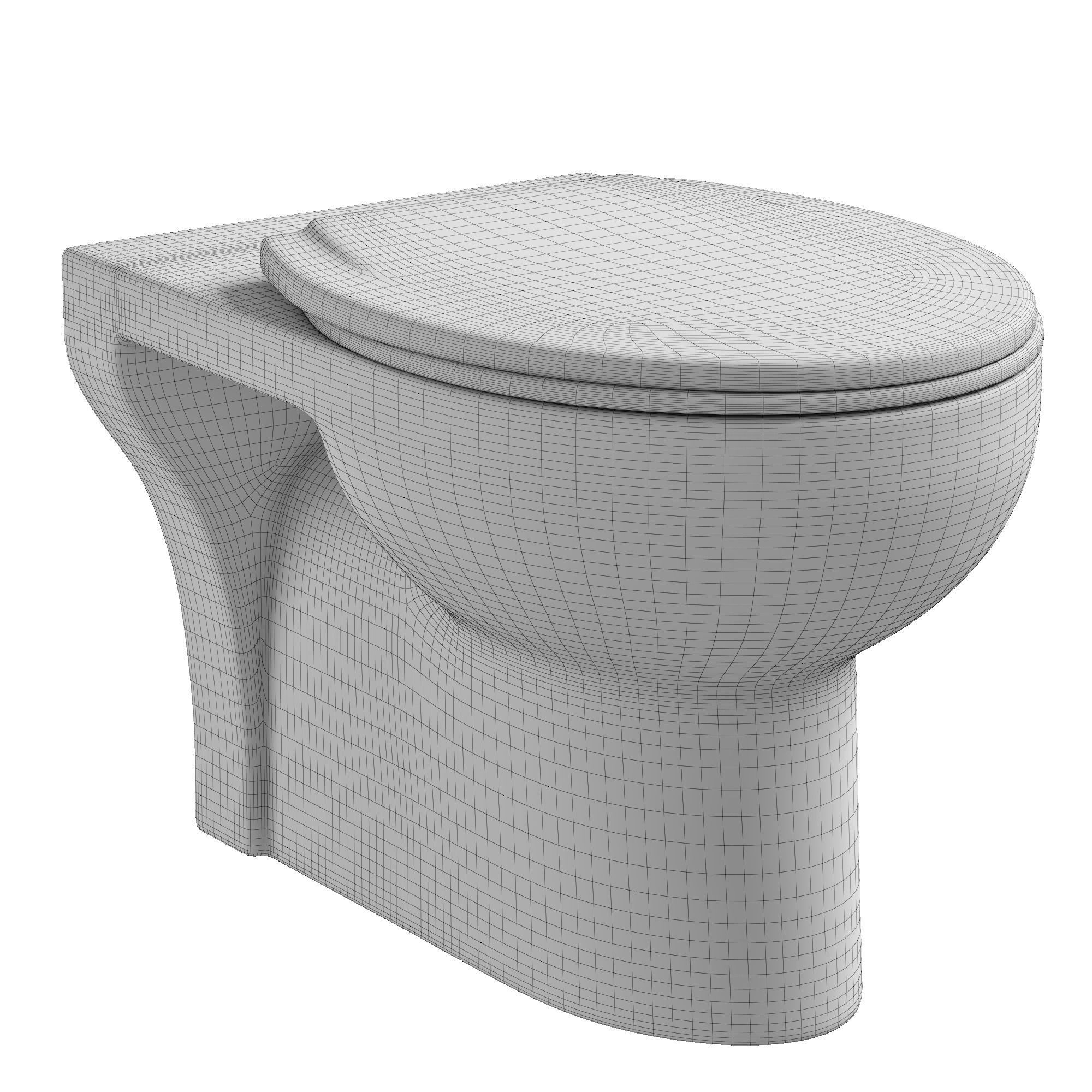 Floor Mount oval shape EWC toilet 3D model Modeled in 3ds max 3D model_6