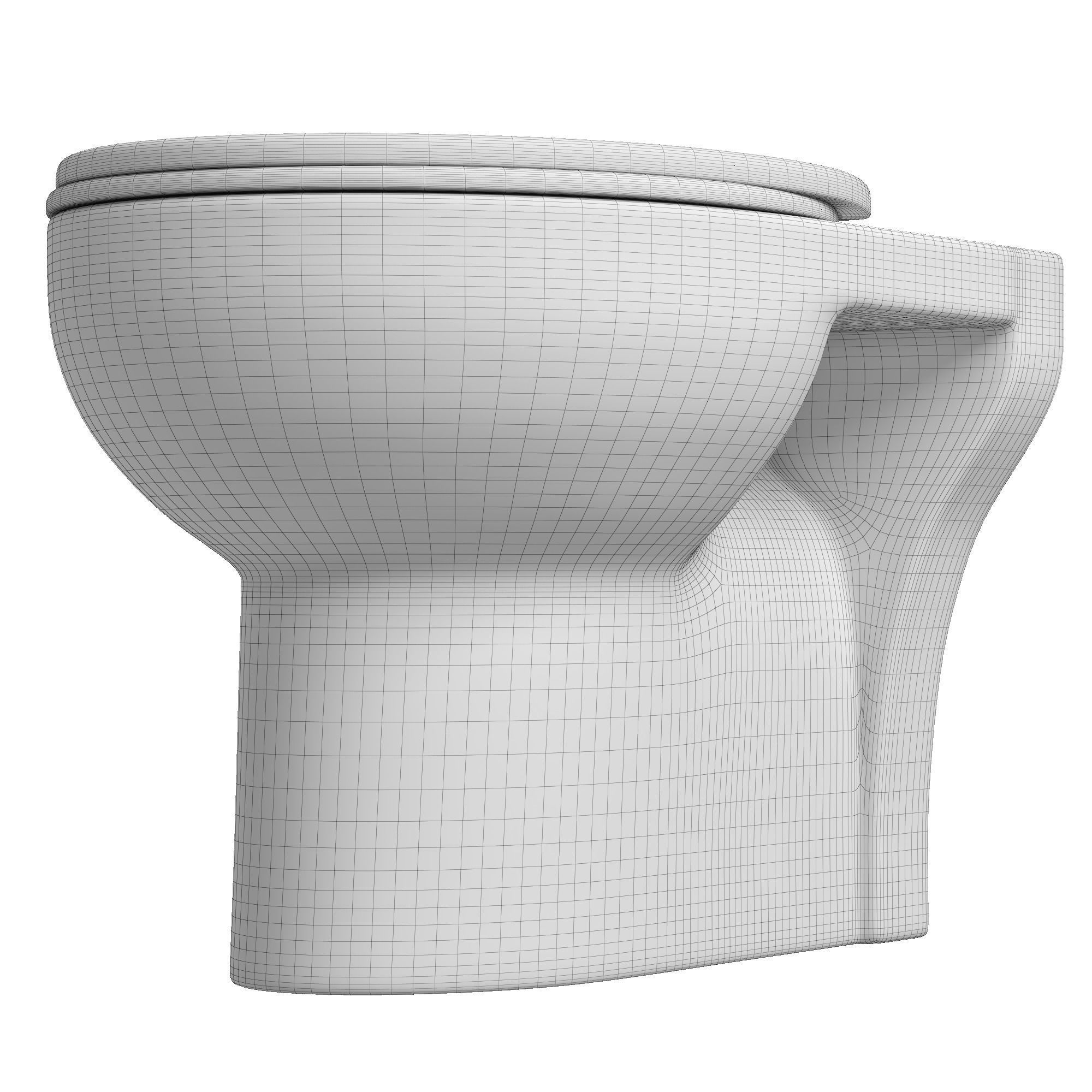 Floor Mount oval shape EWC toilet 3D model Modeled in 3ds max 3D model_10