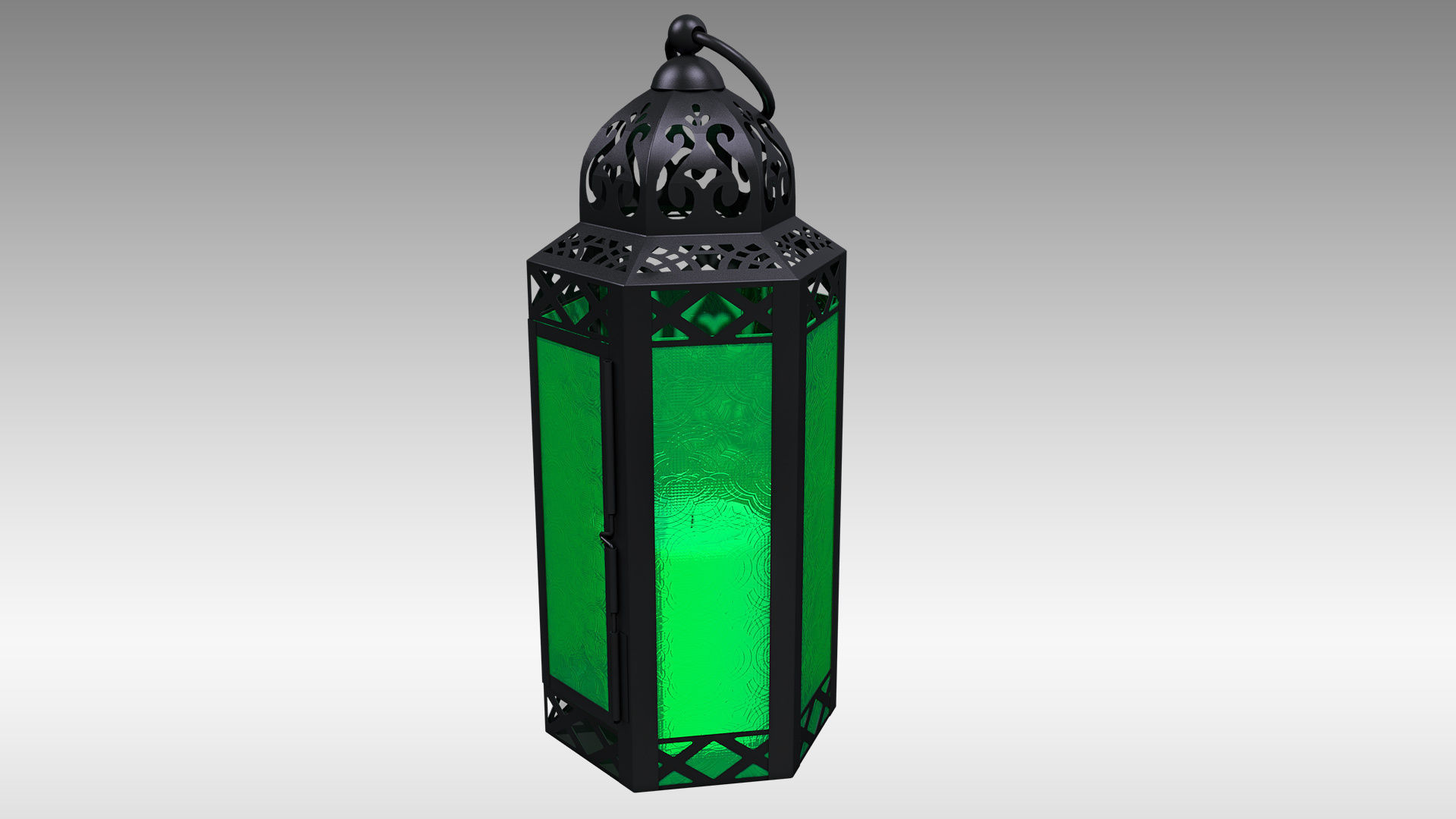 Moroccan Lantern 03 Low-poly 3D model_3