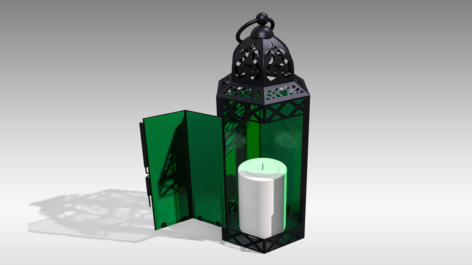 Moroccan Lantern 03 Low-poly 3D model_1