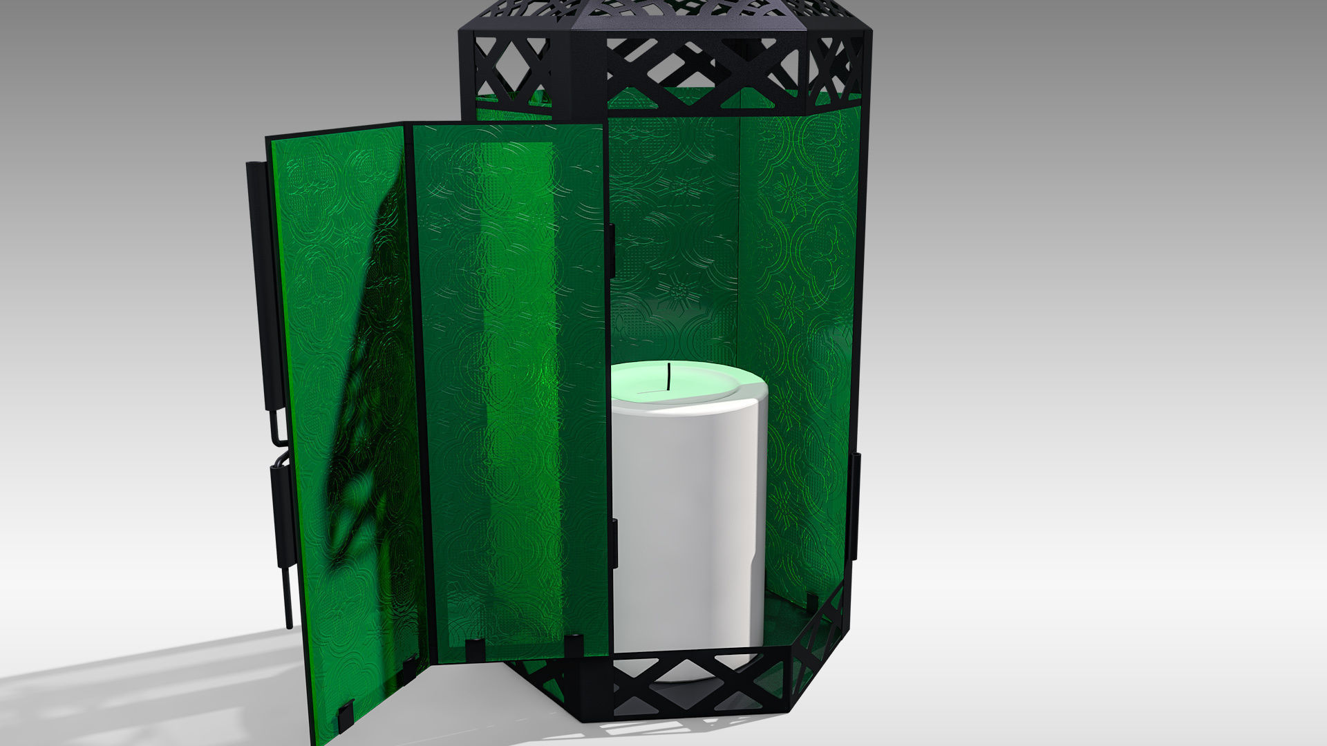 Moroccan Lantern 03 Low-poly 3D model_12