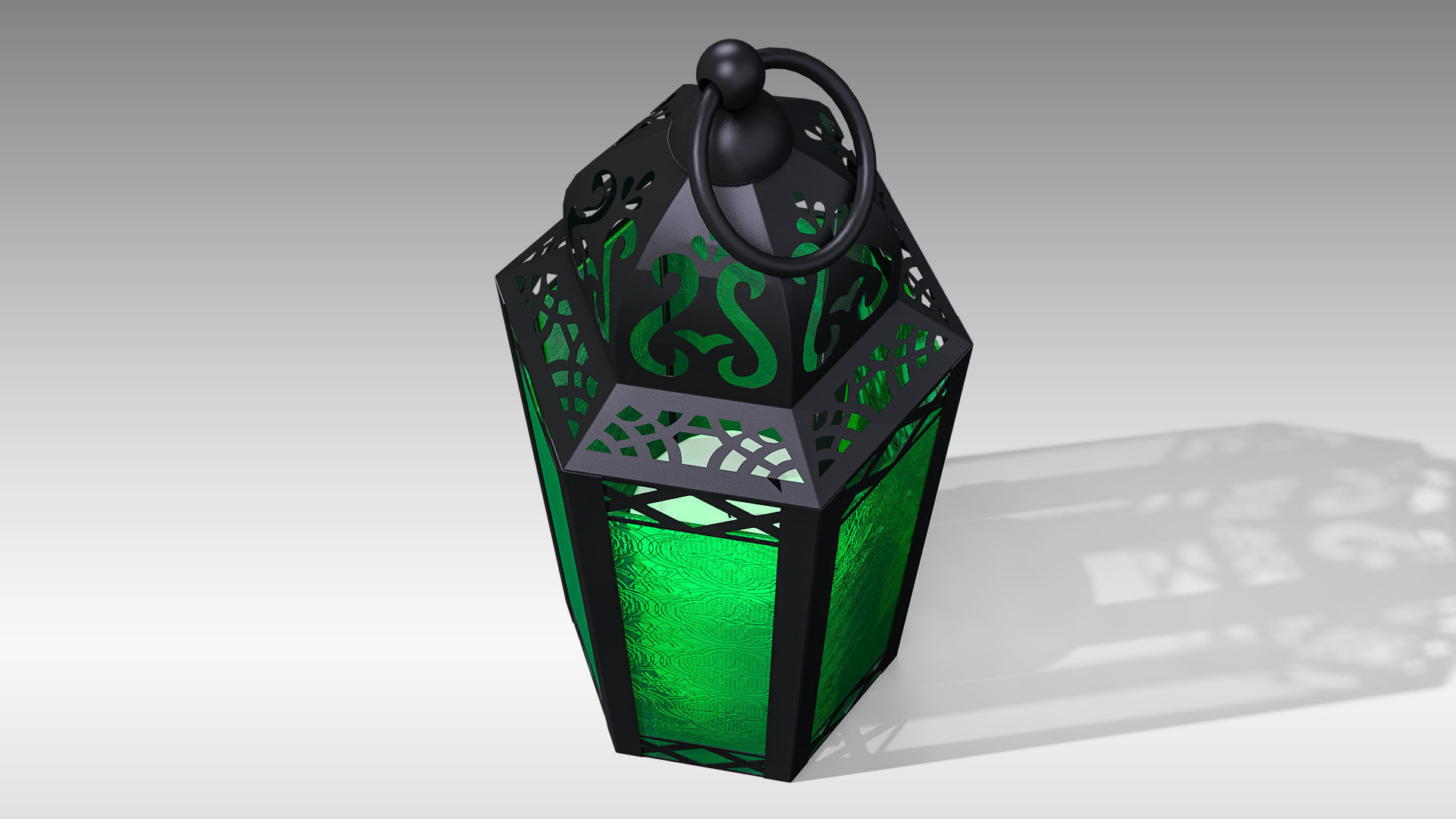 Moroccan Lantern 03 Low-poly 3D model_4