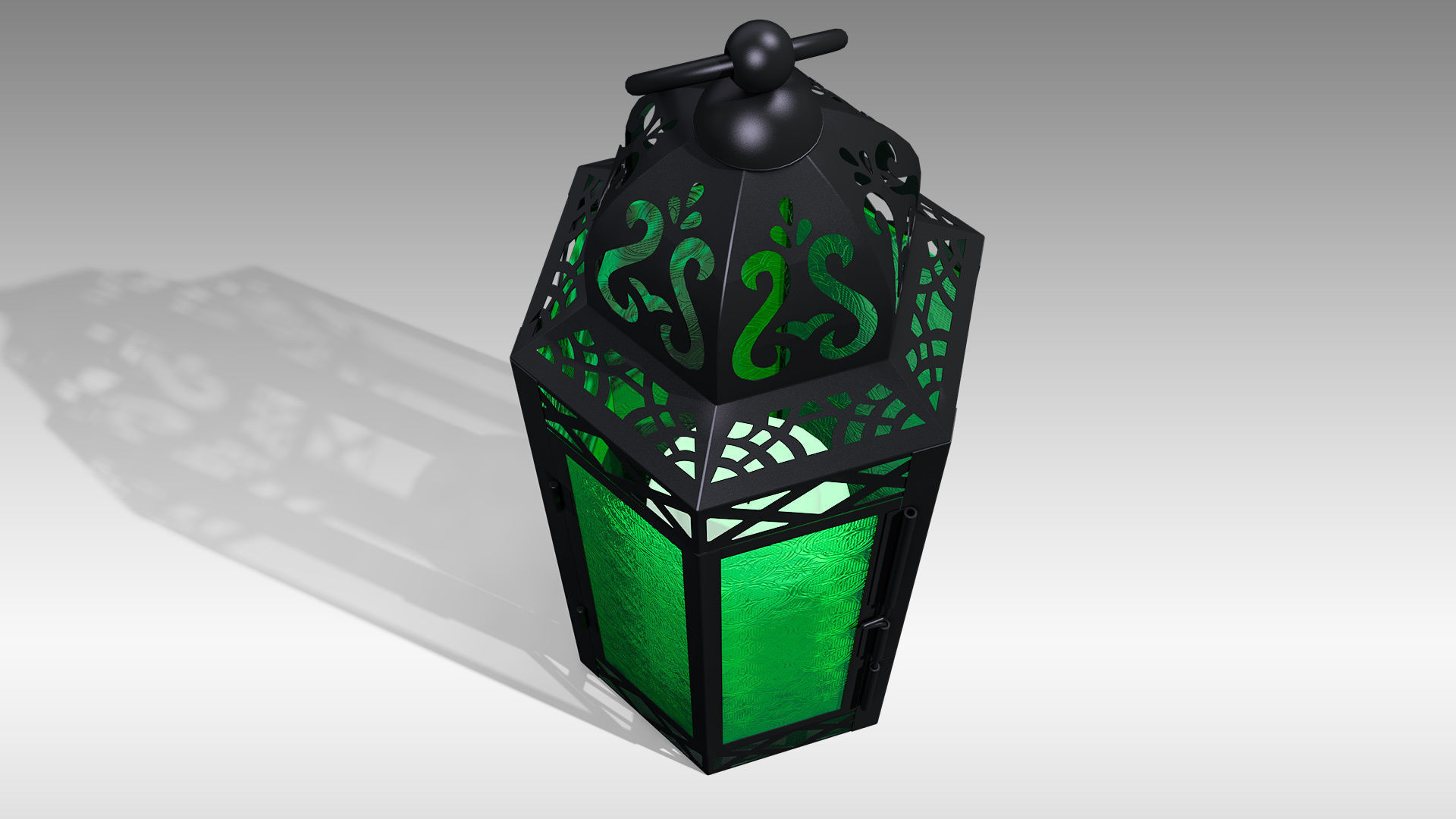 Moroccan Lantern 03 Low-poly 3D model_9