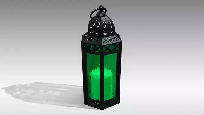 Moroccan Lantern 03 Low-poly 3D model