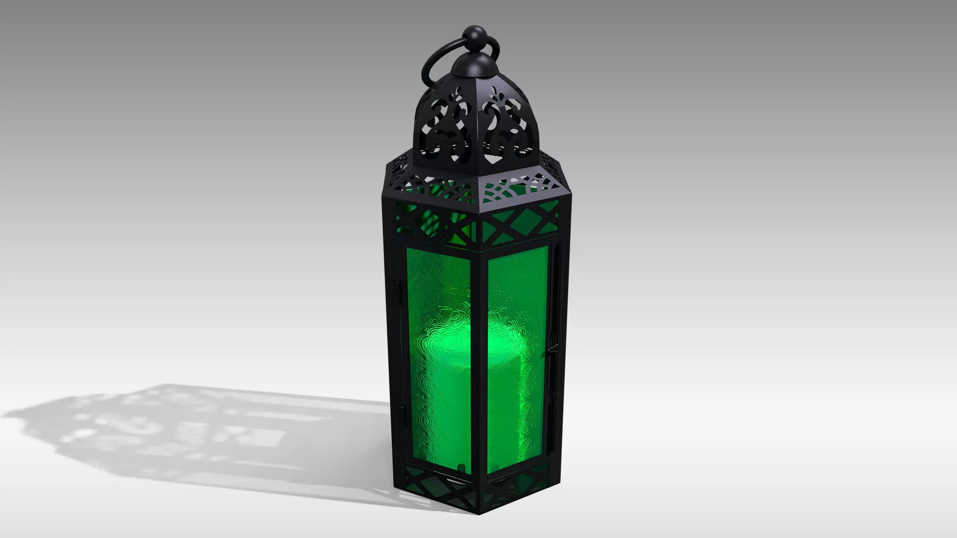 Moroccan Lantern 03 Low-poly 3D model_0