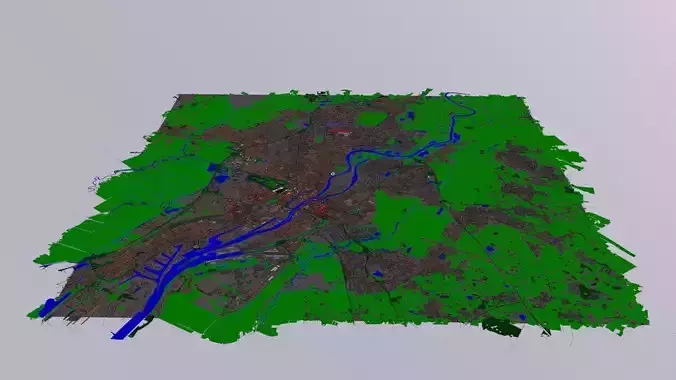 Bremen 20x20km 3D City Map