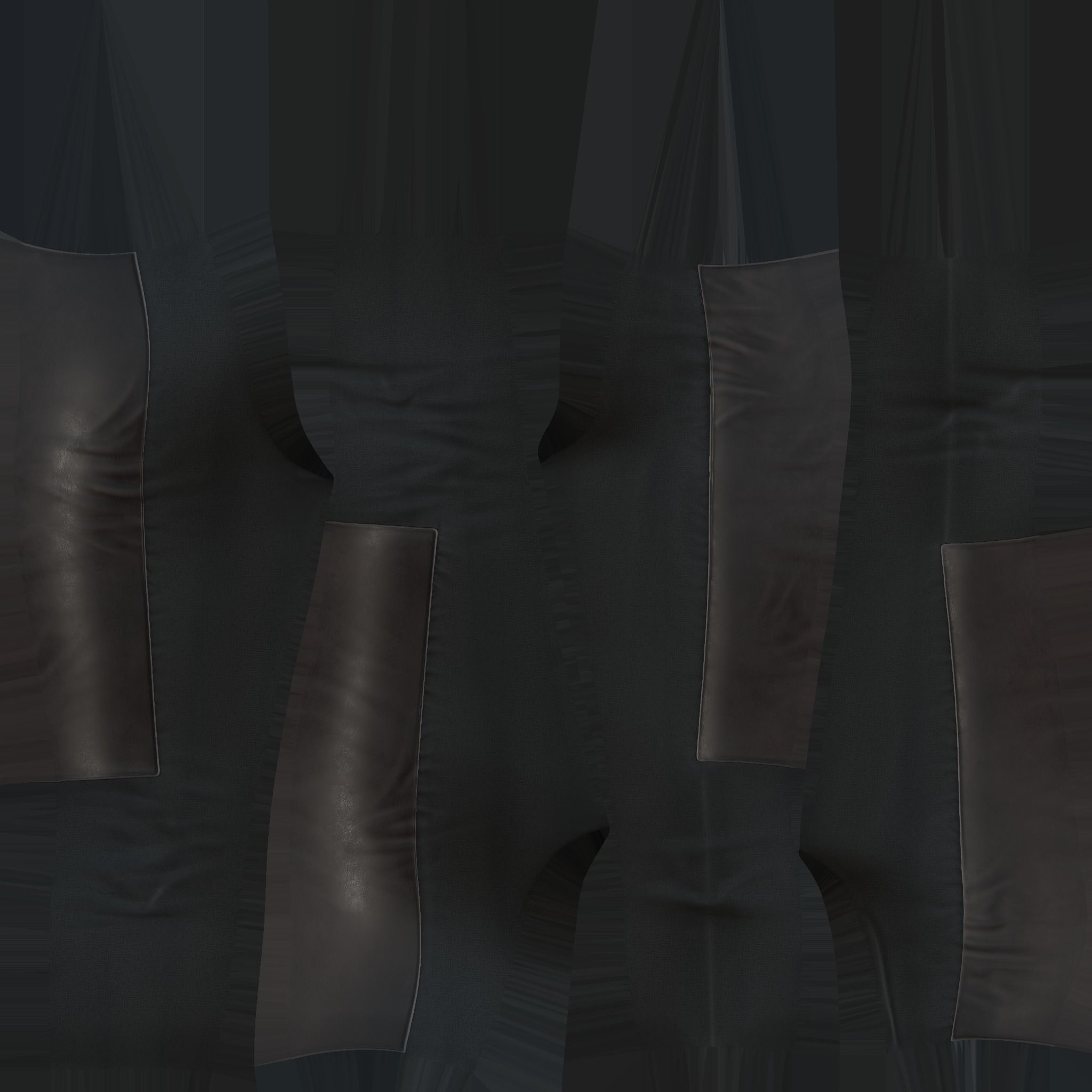 Full Fantasy Warrior Bandit Rebellion Outfit Low-poly 3D model_6