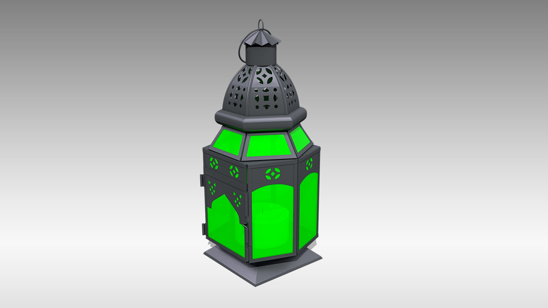 Moroccan Lantern 04 Low-poly 3D model_3