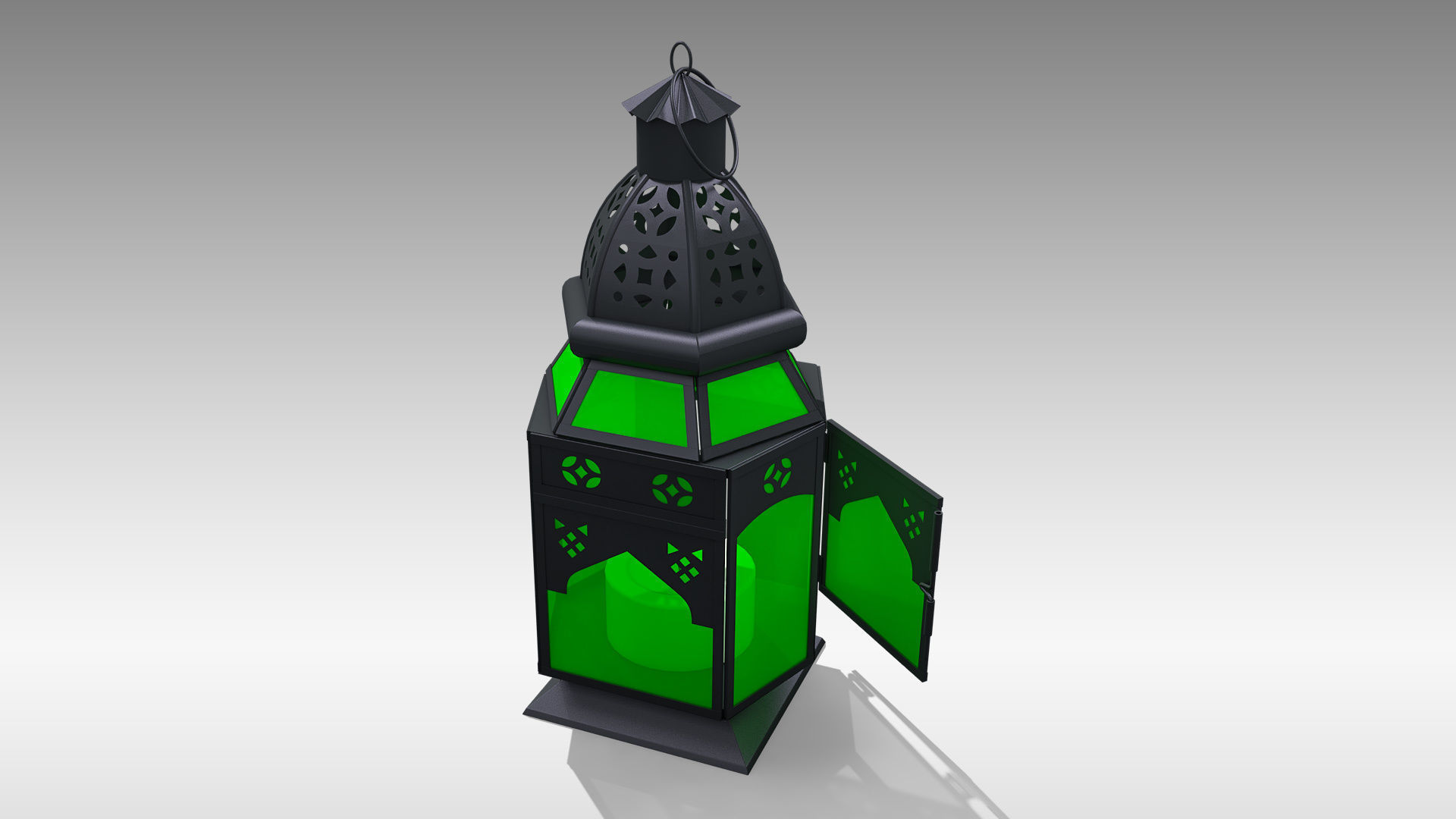Moroccan Lantern 04 Low-poly 3D model_10