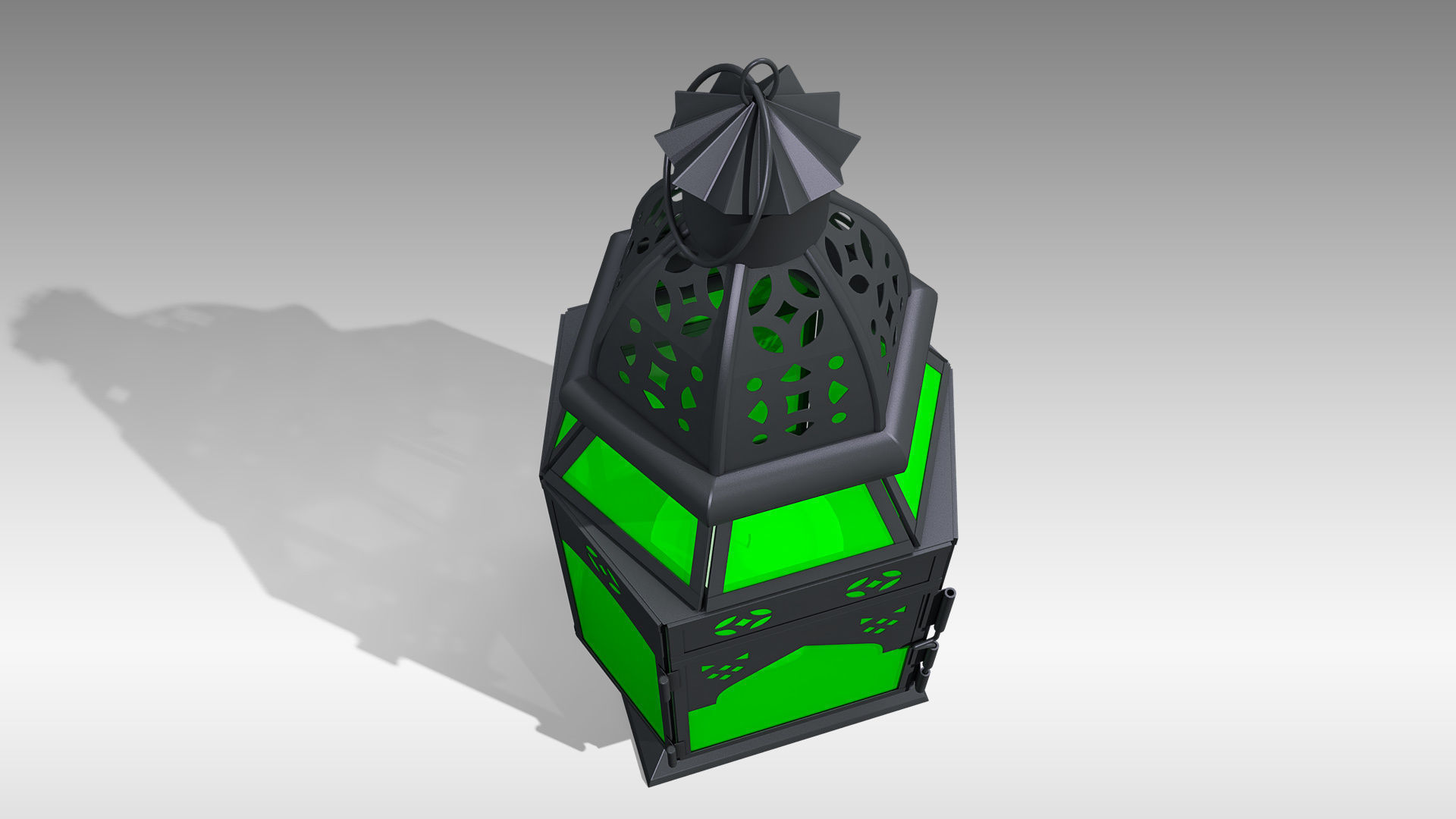 Moroccan Lantern 04 Low-poly 3D model_9