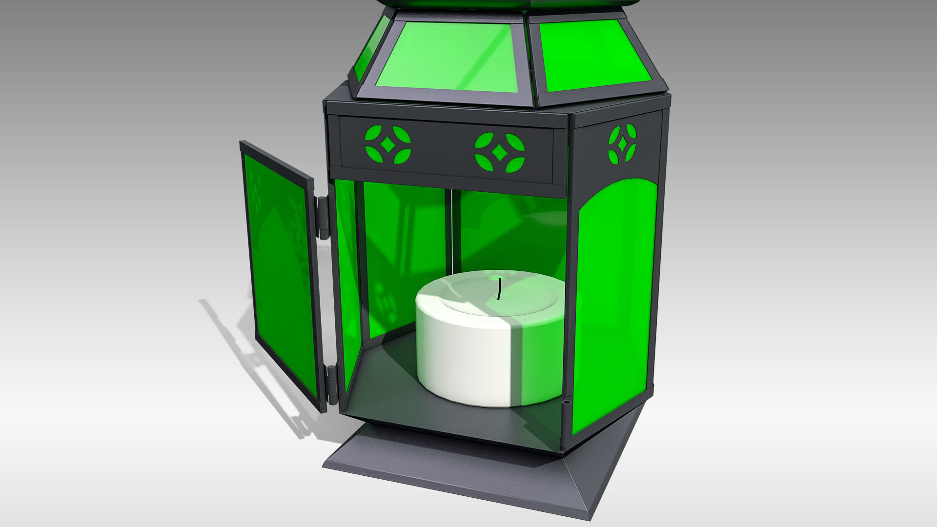 Moroccan Lantern 04 Low-poly 3D model_12