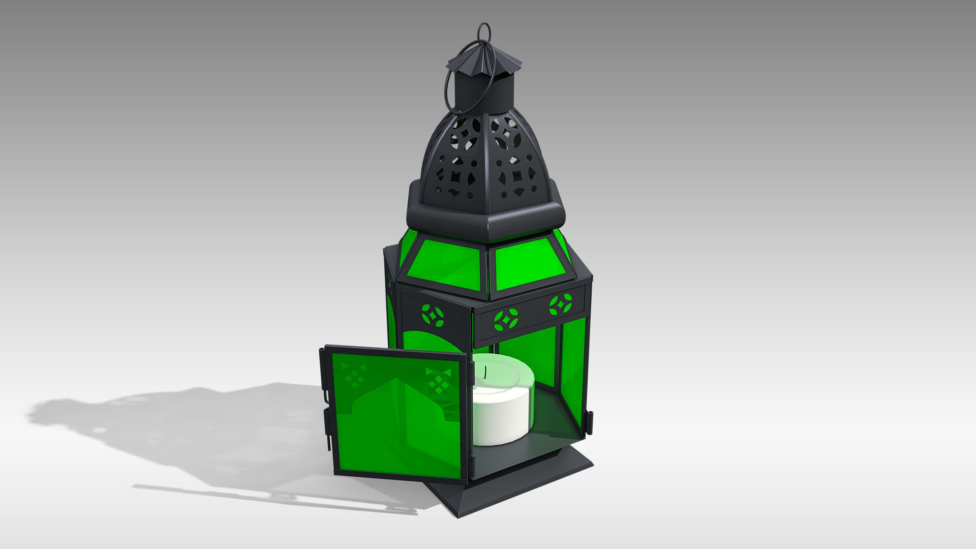 Moroccan Lantern 04 Low-poly 3D model_1