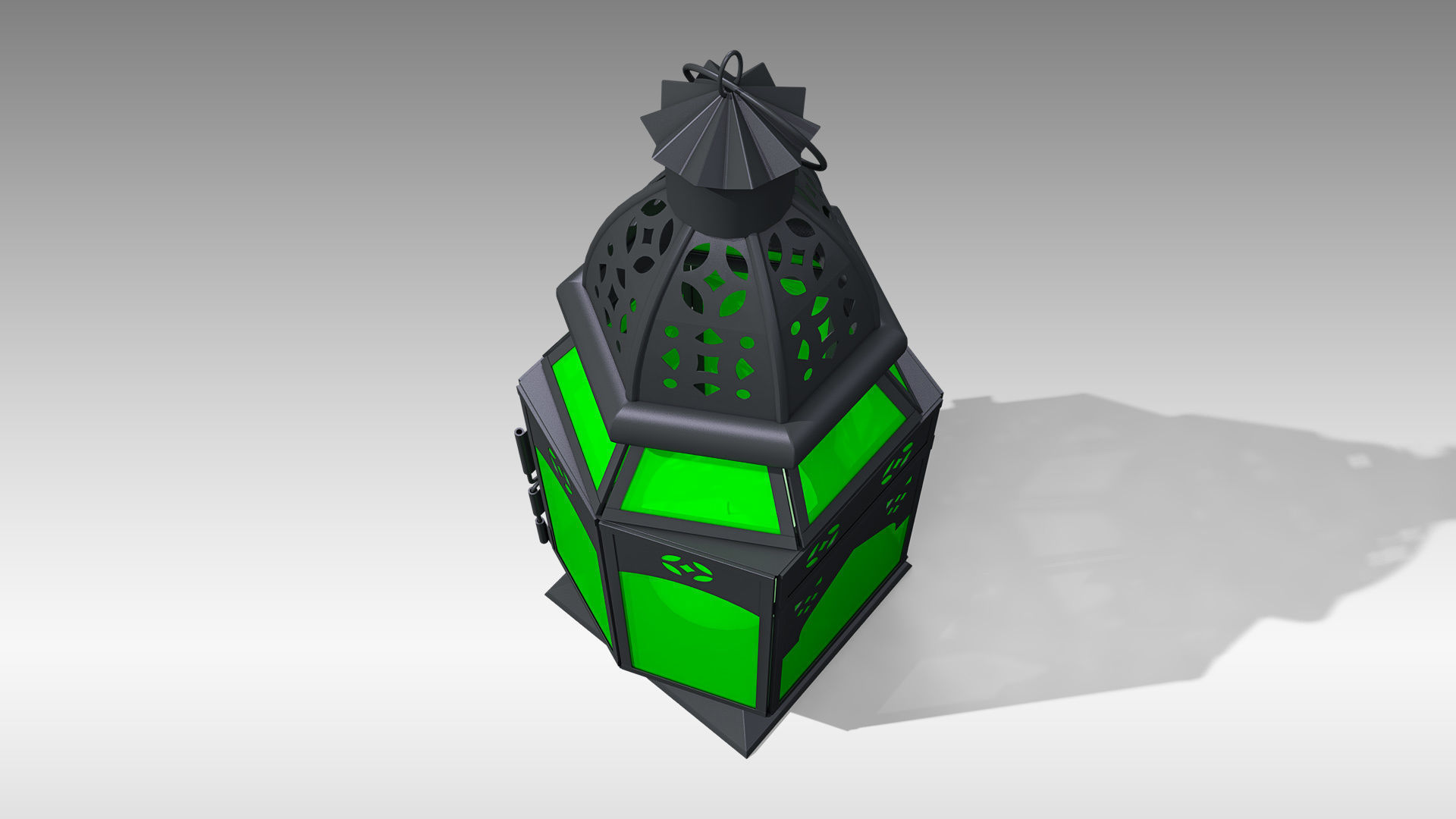 Moroccan Lantern 04 Low-poly 3D model_4