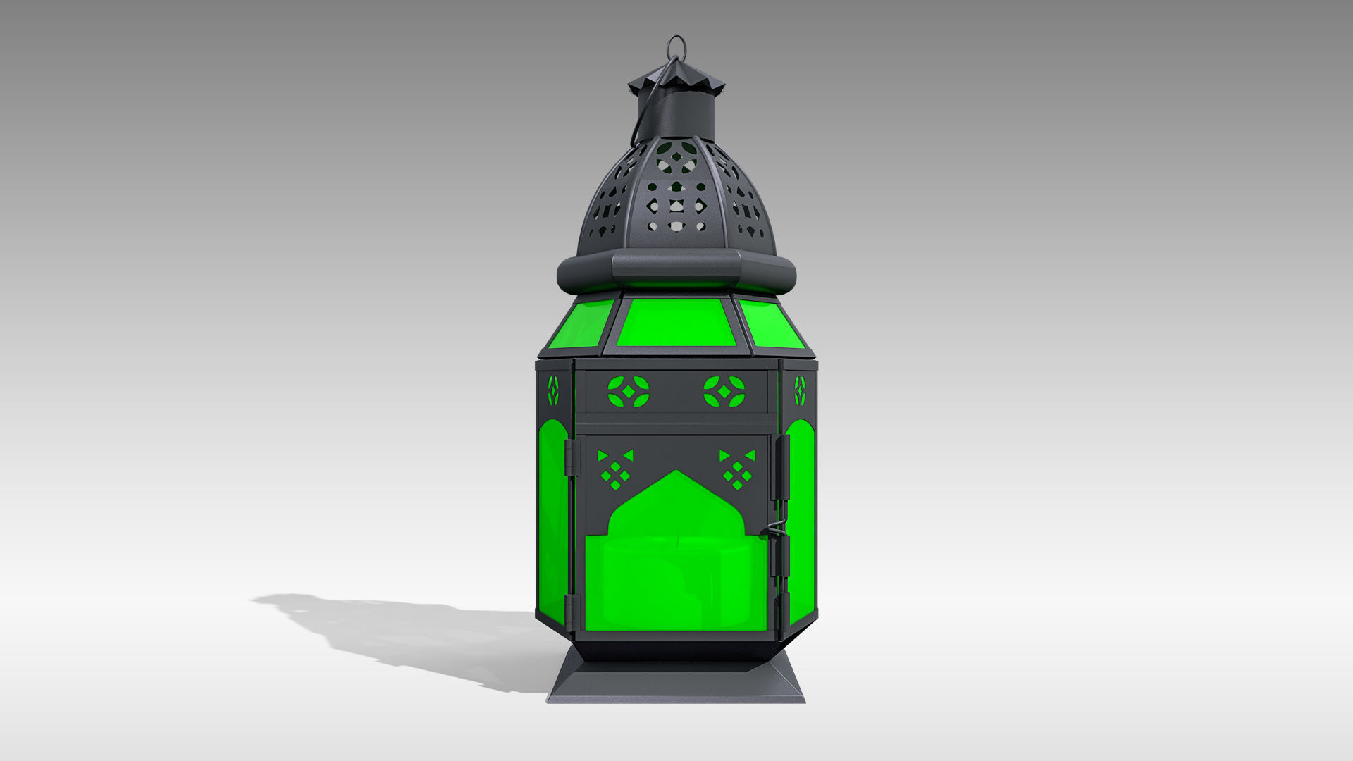 Moroccan Lantern 04 Low-poly 3D model_5