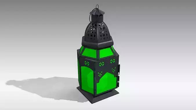 Moroccan Lantern 04 Low-poly 3D model