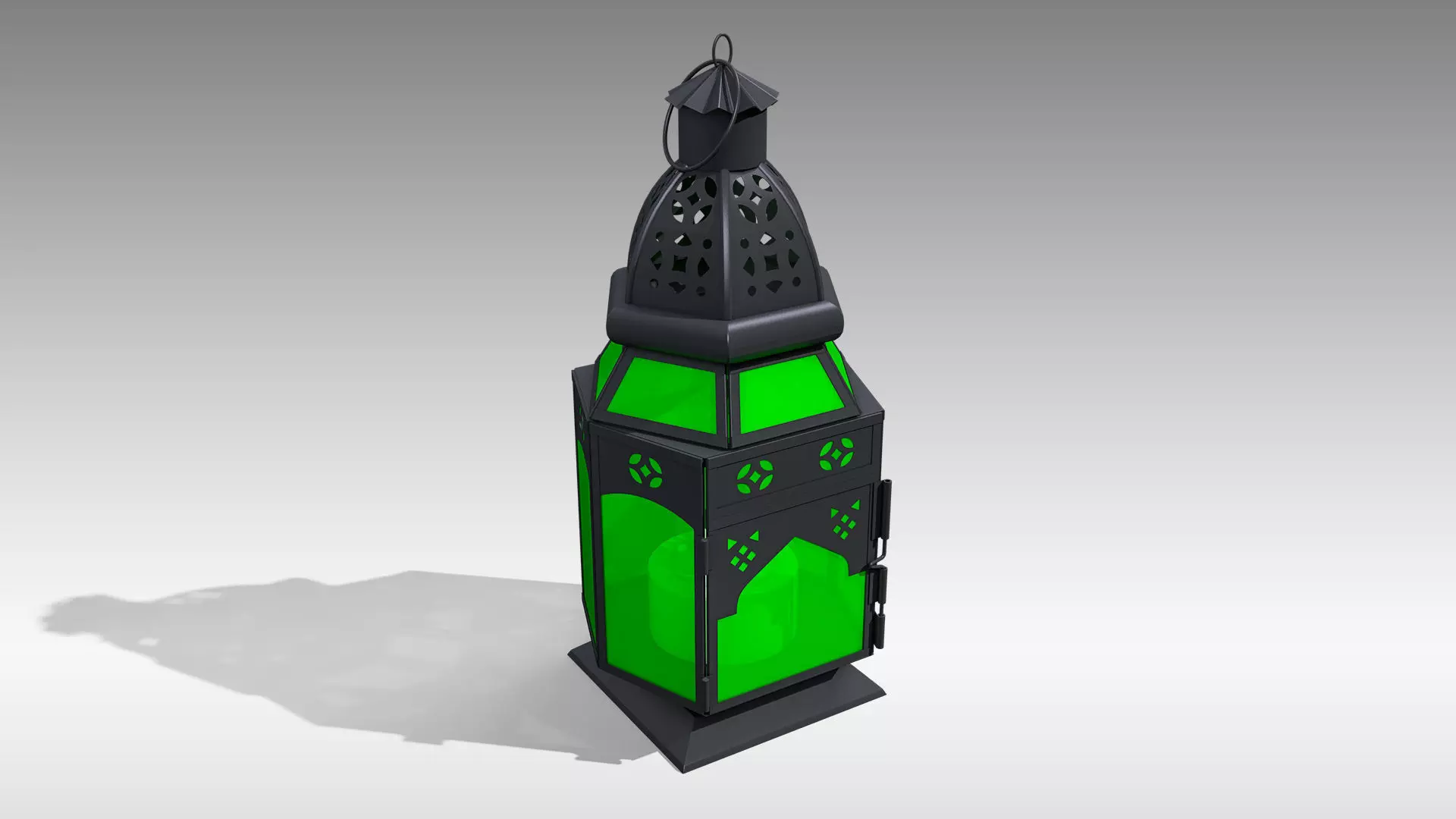 Moroccan Lantern 04 Low-poly 3D model_0