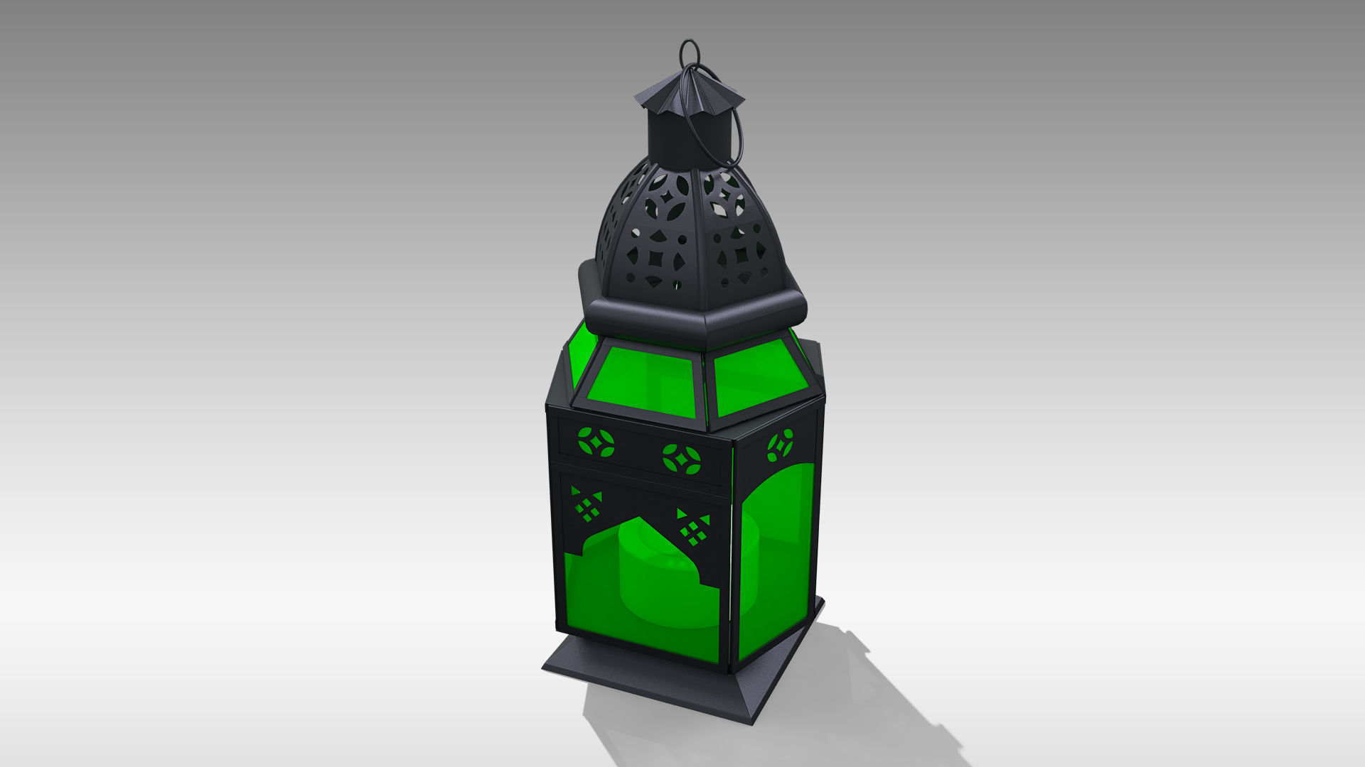 Moroccan Lantern 04 Low-poly 3D model_11