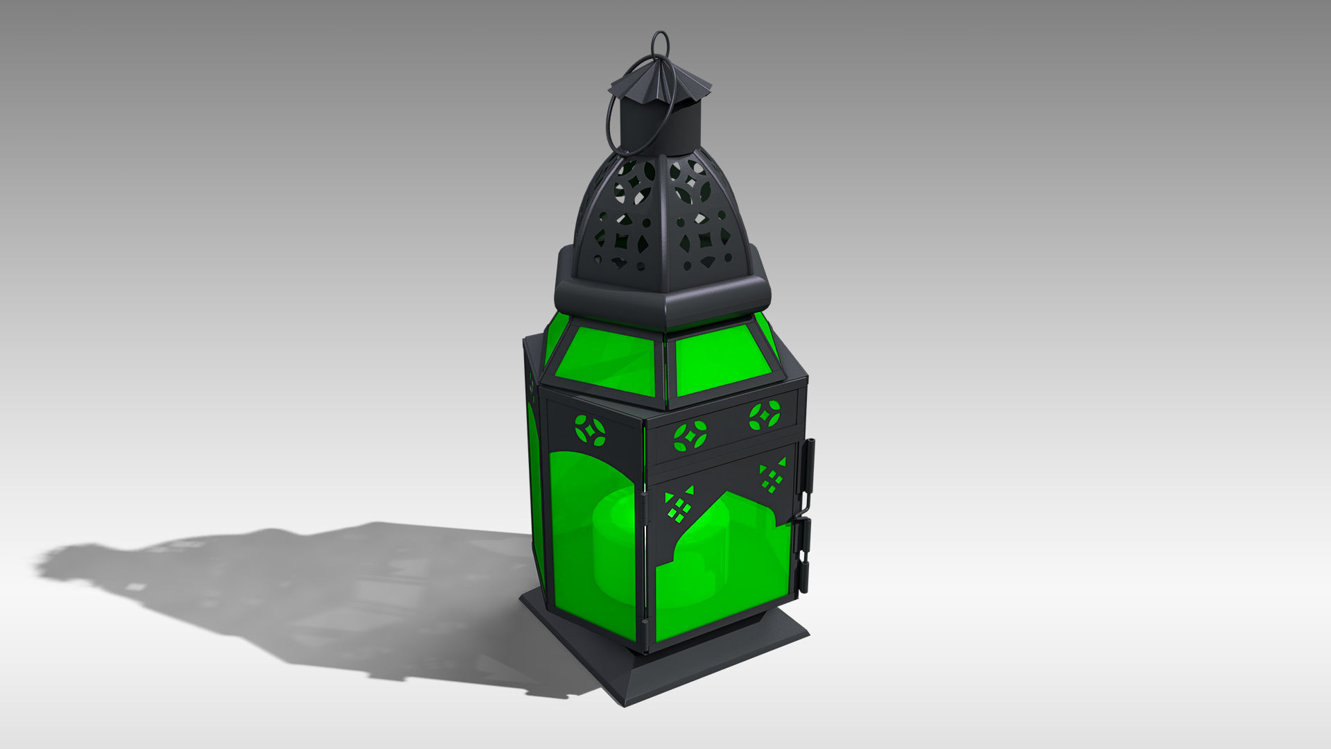 Moroccan Lantern 04 Low-poly 3D model_2