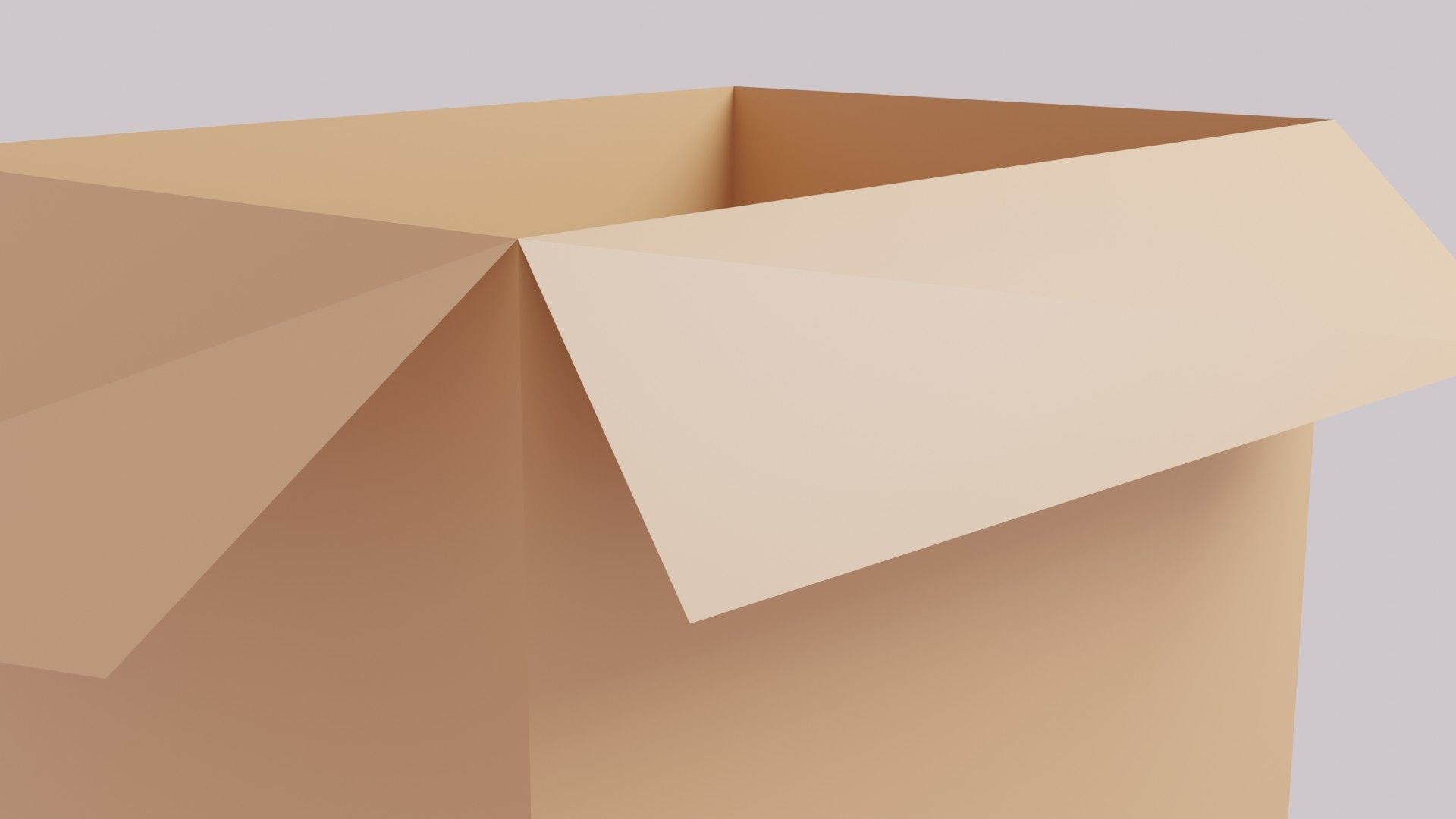 Cardboard box - with materials Low-poly 3D model_4