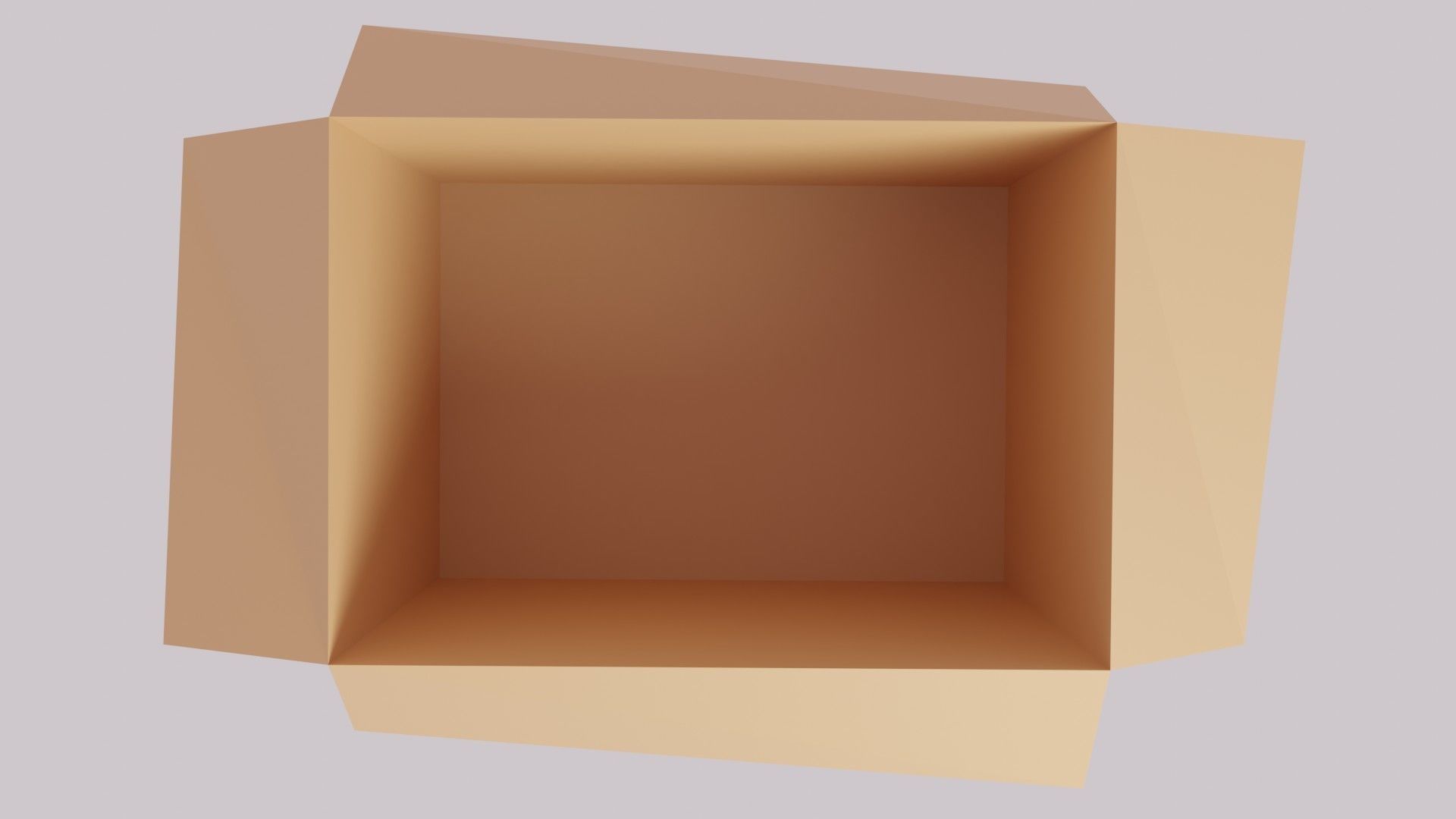 Cardboard box - with materials Low-poly 3D model_2