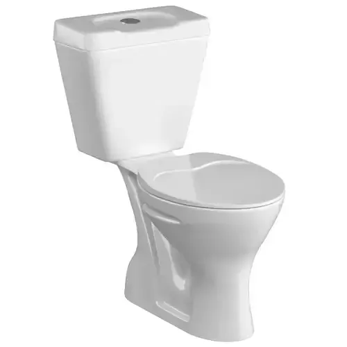 Two piece oval shape EWC toilet 3D model Modeled in 3ds max