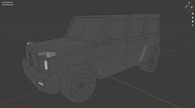 Mercedes G63 Suv Low-poly 3D model 5