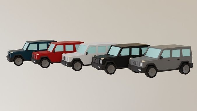 Mercedes G63 Suv Low-poly 3D model 3