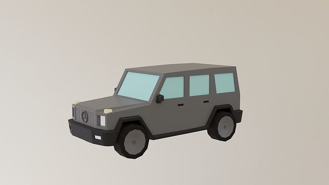 Mercedes G63 Suv Low-poly 3D model 4
