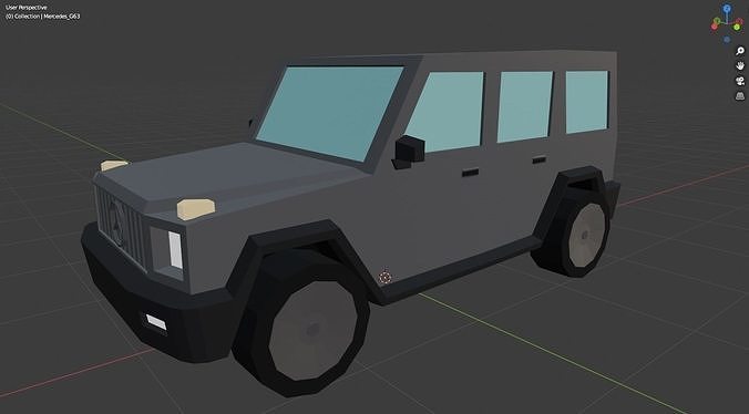 Mercedes G63 Suv Low-poly 3D model 6