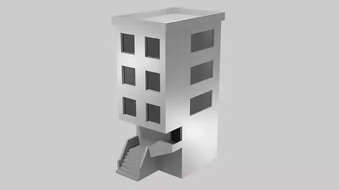 Building with staircase - narrow width